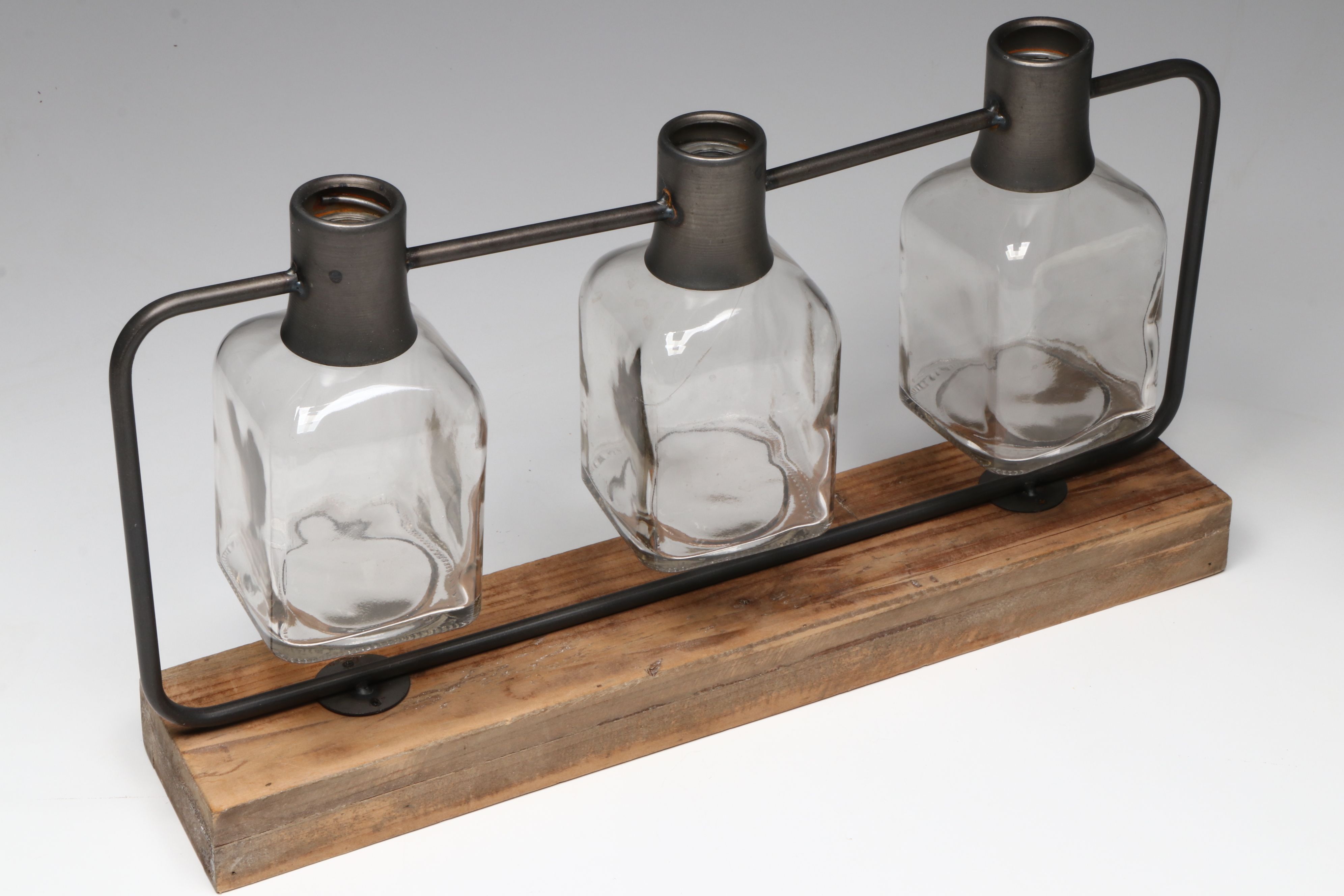 MacKenzie-Childs Wax Candles, Mounted Glass Vases, and Artificial Lily Bouquet