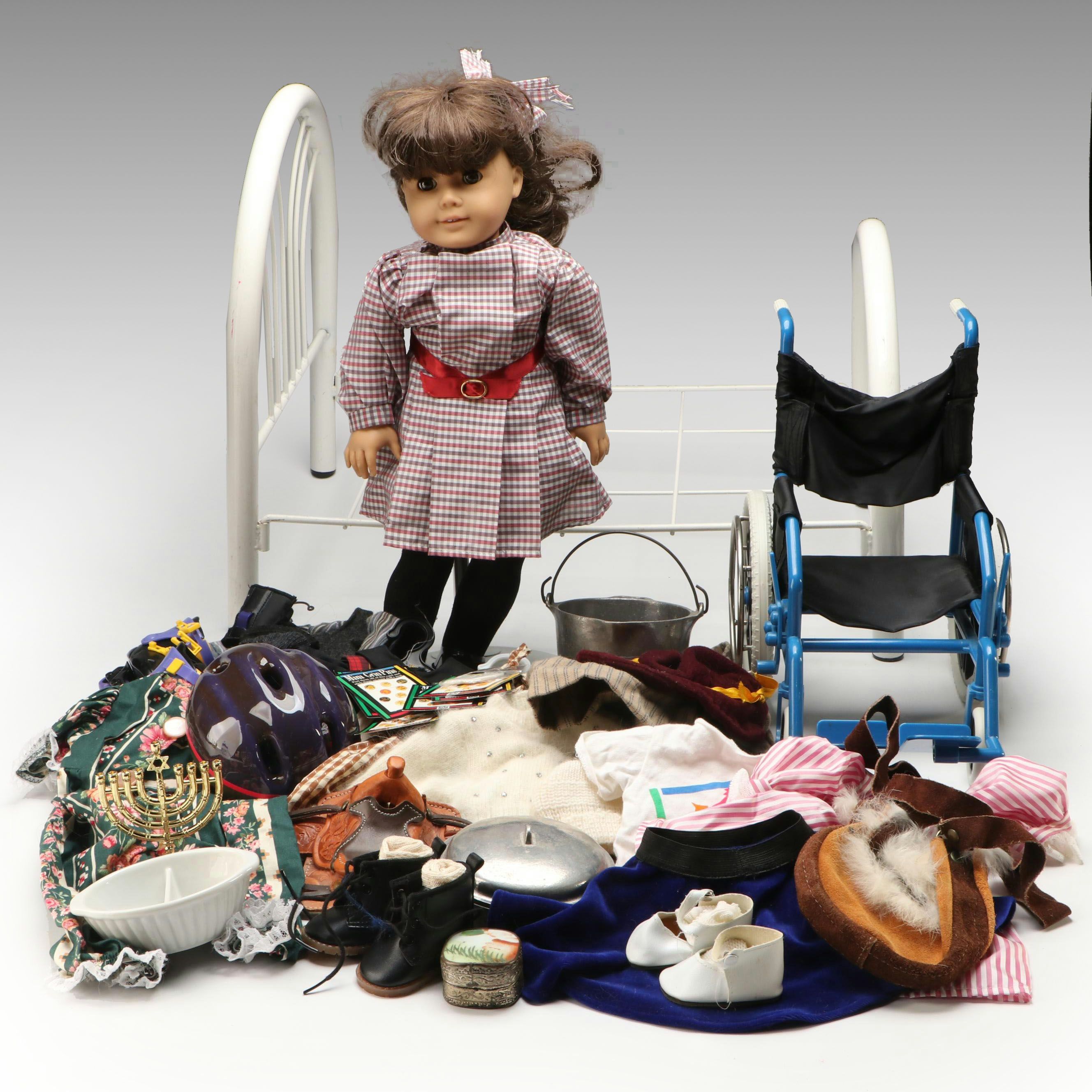American Girl "Samantha" Doll with Metal Bed and Other Accessories