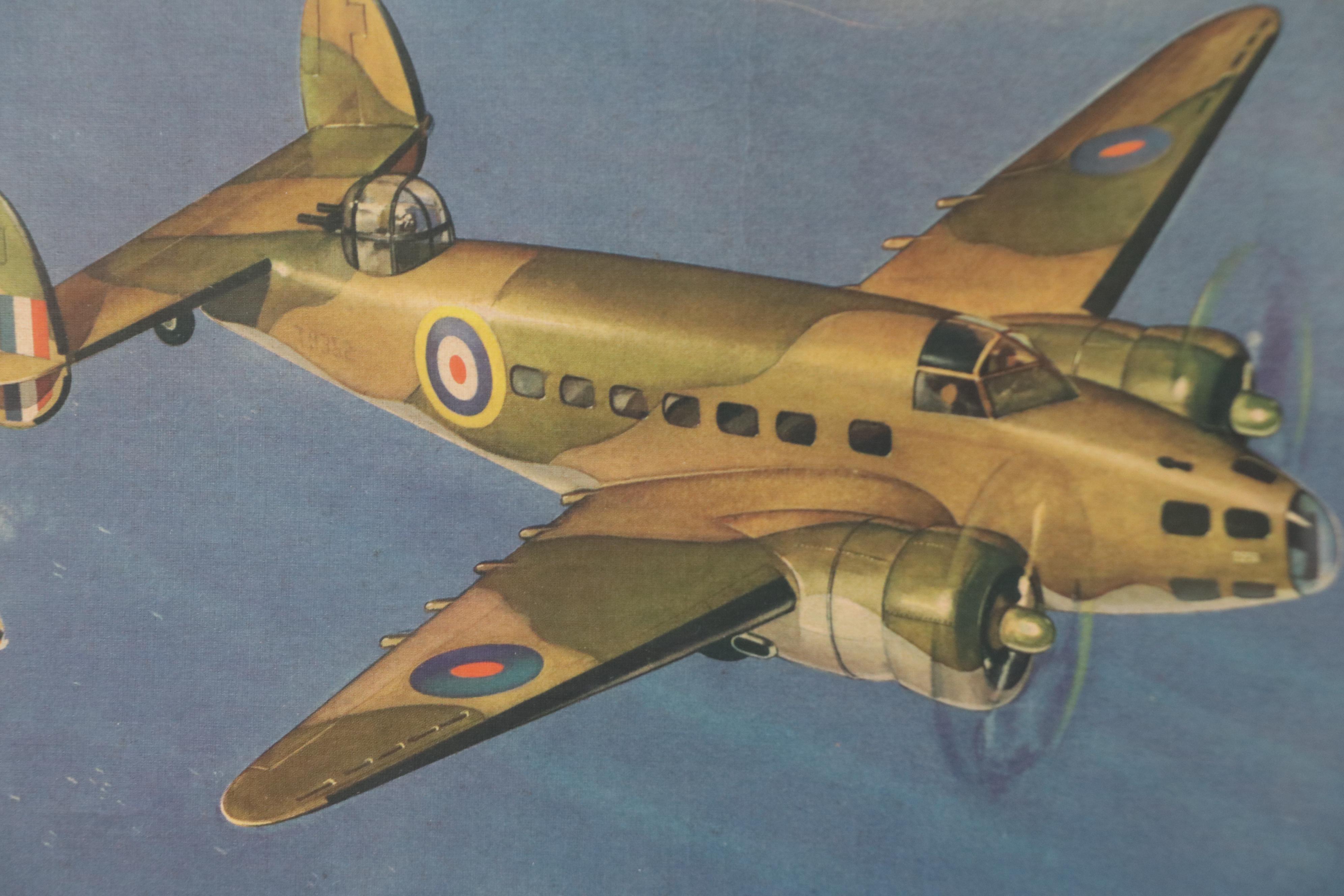 Offset Lithograph "The Lockheed Hudson Reconnaissance Bomber," Mid-20th Century