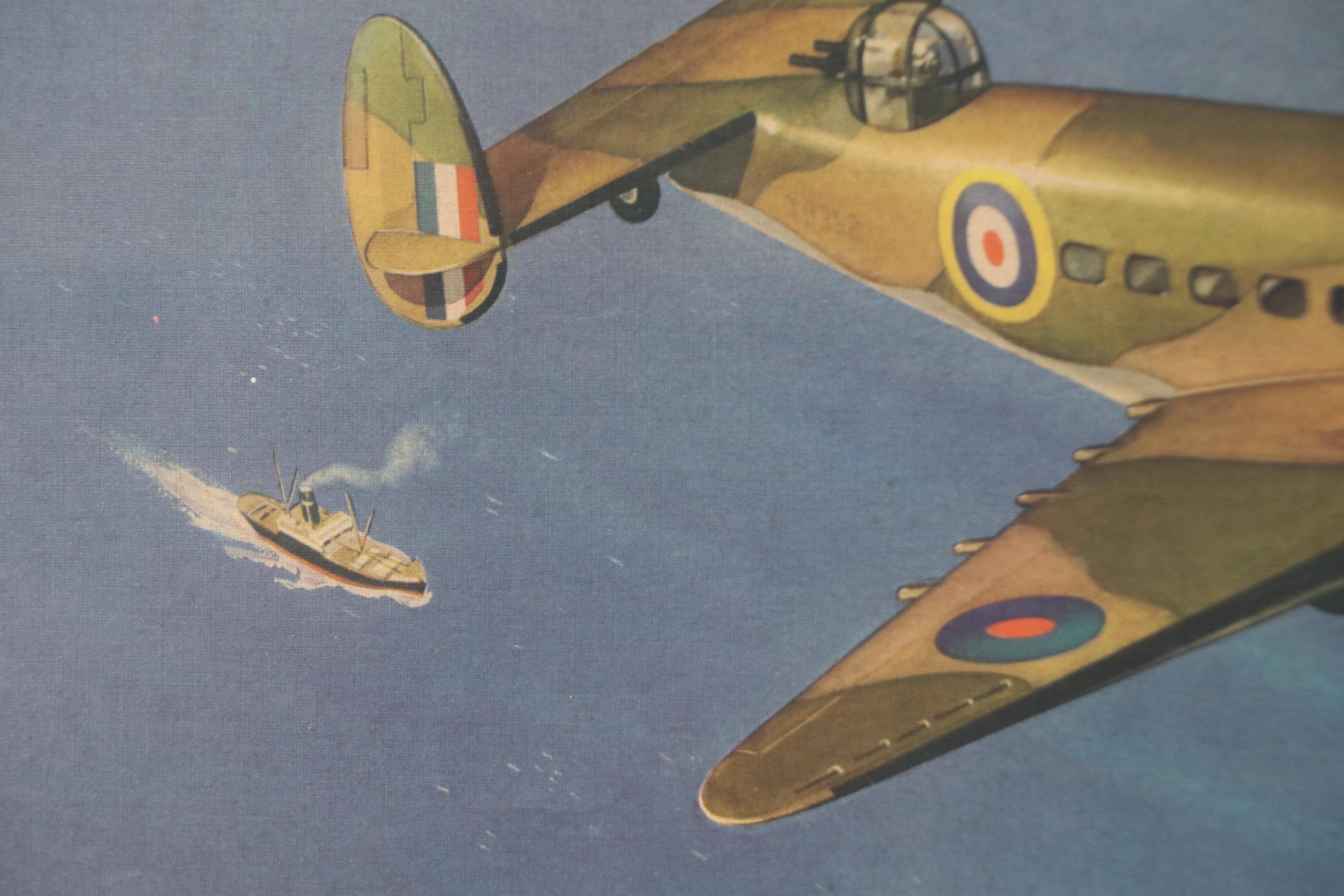 Offset Lithograph "The Lockheed Hudson Reconnaissance Bomber," Mid-20th Century