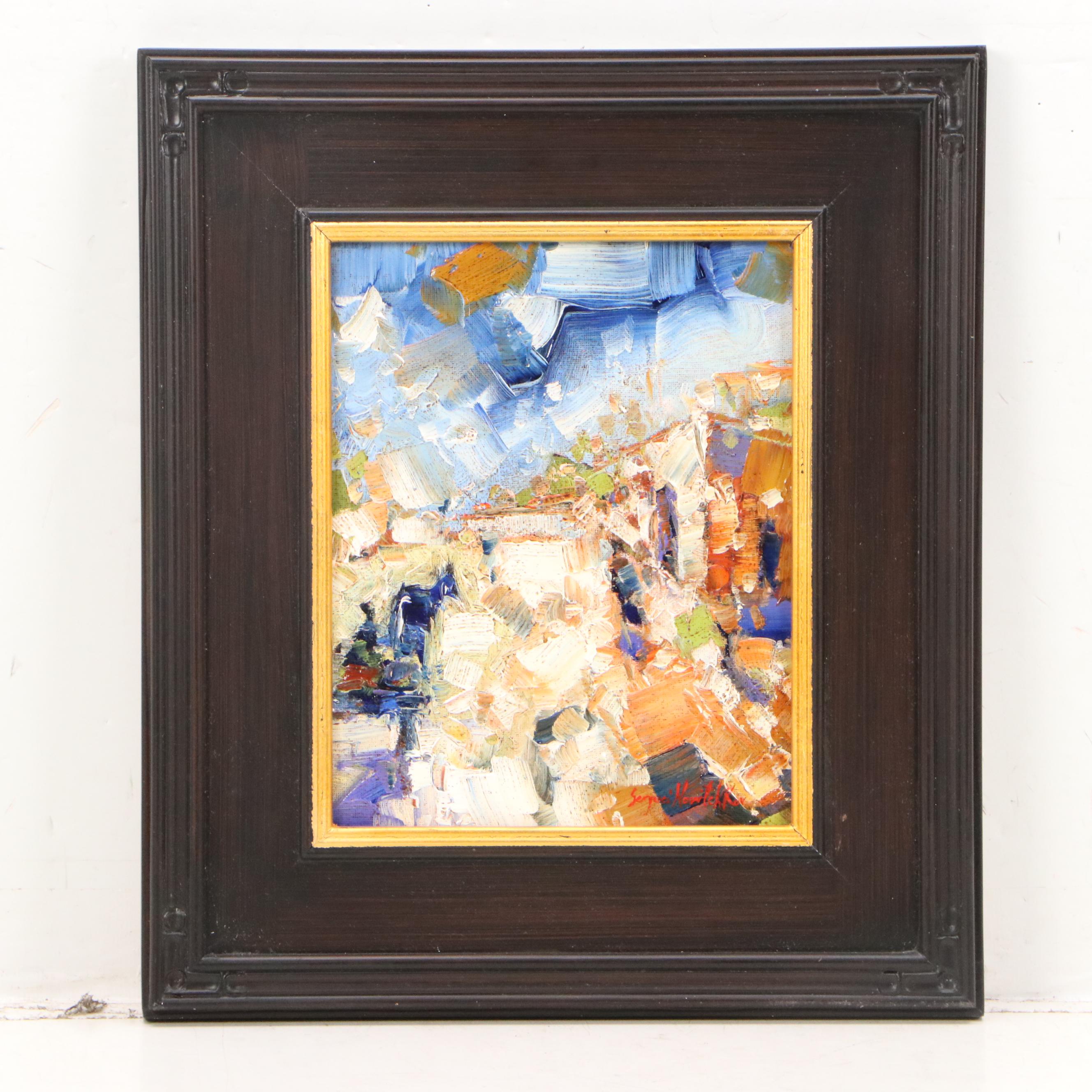 Serguei Novitchkov Abstract Oil Painting "Creak of Harness," 2025