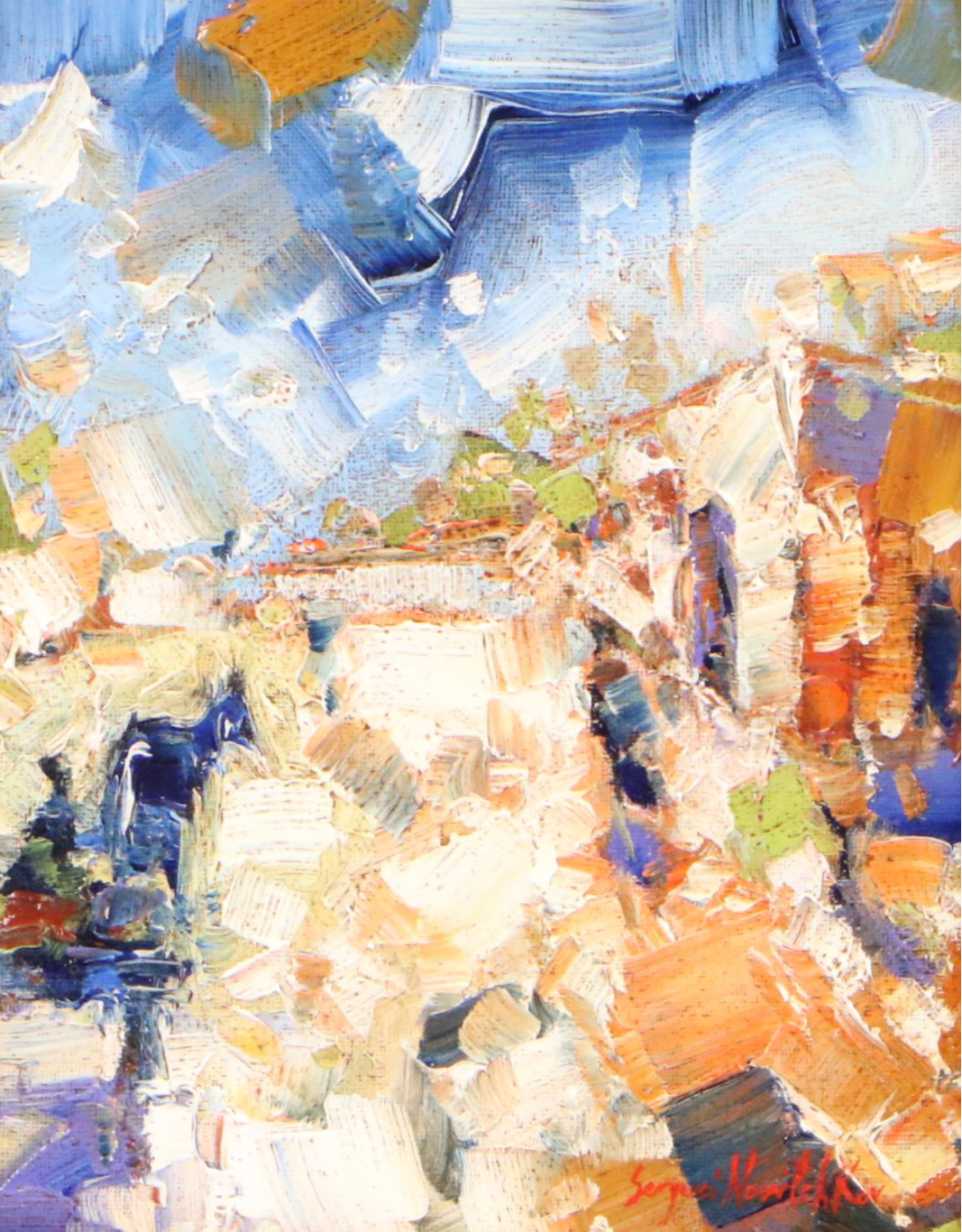 Serguei Novitchkov Abstract Oil Painting "Creak of Harness," 2025