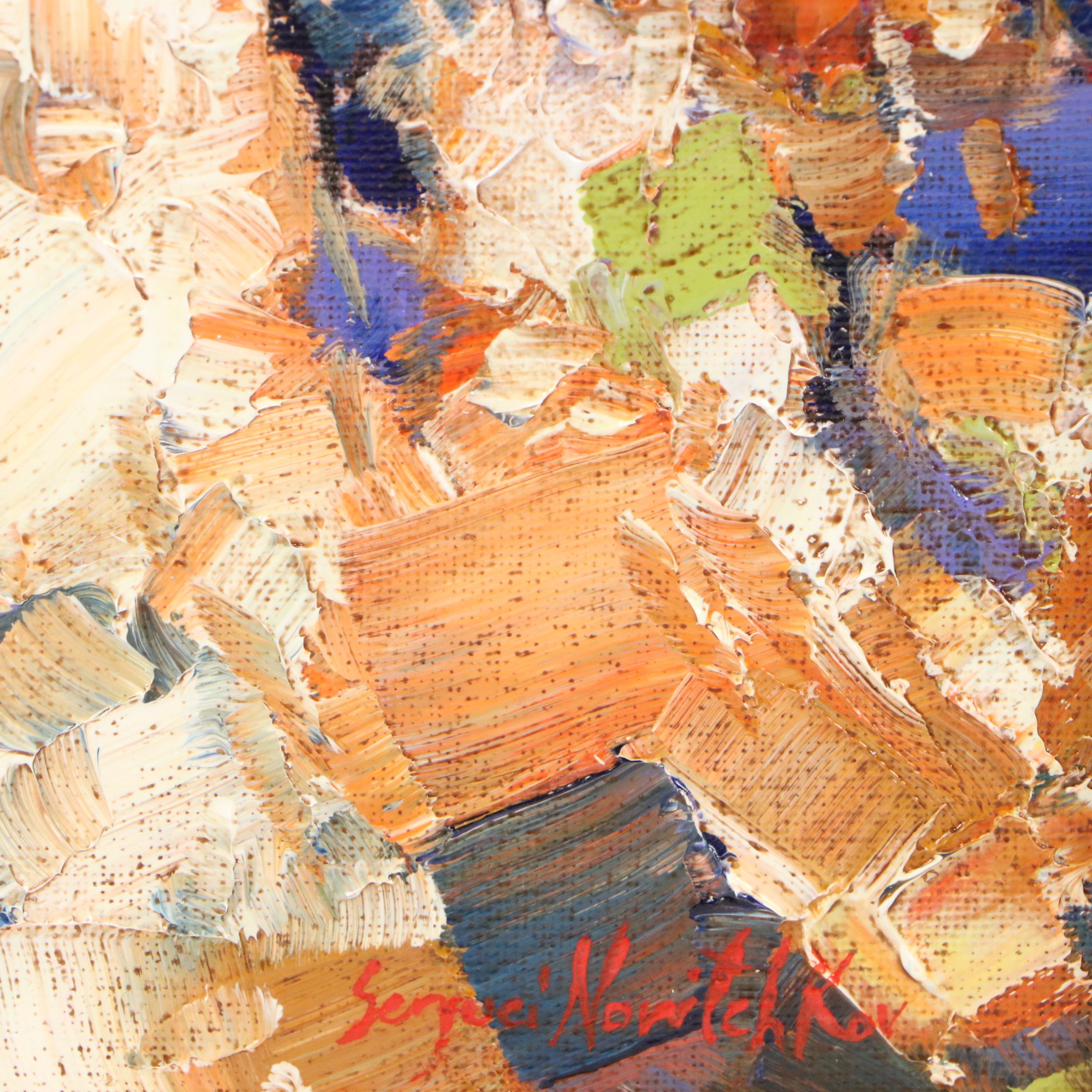 Serguei Novitchkov Abstract Oil Painting "Creak of Harness," 2025