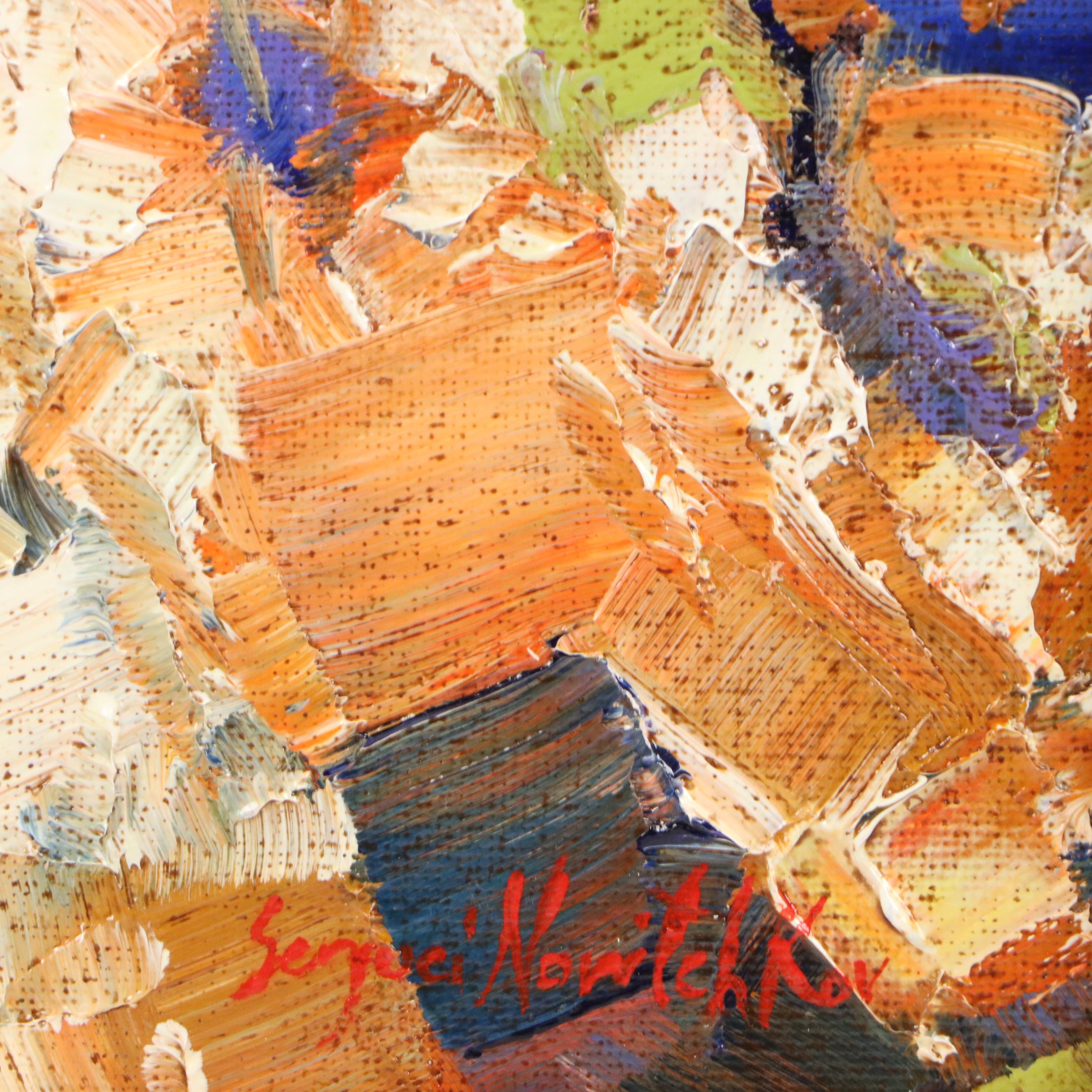 Serguei Novitchkov Abstract Oil Painting "Creak of Harness," 2025