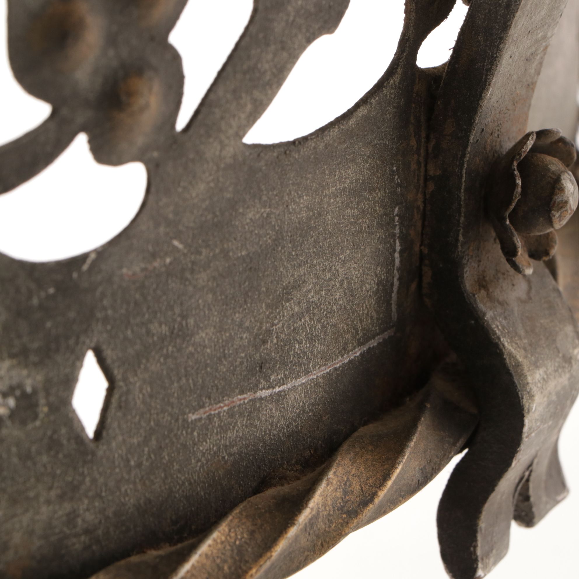 Gothic Style Dragon Motif Wrought Iron Crown Chandelier