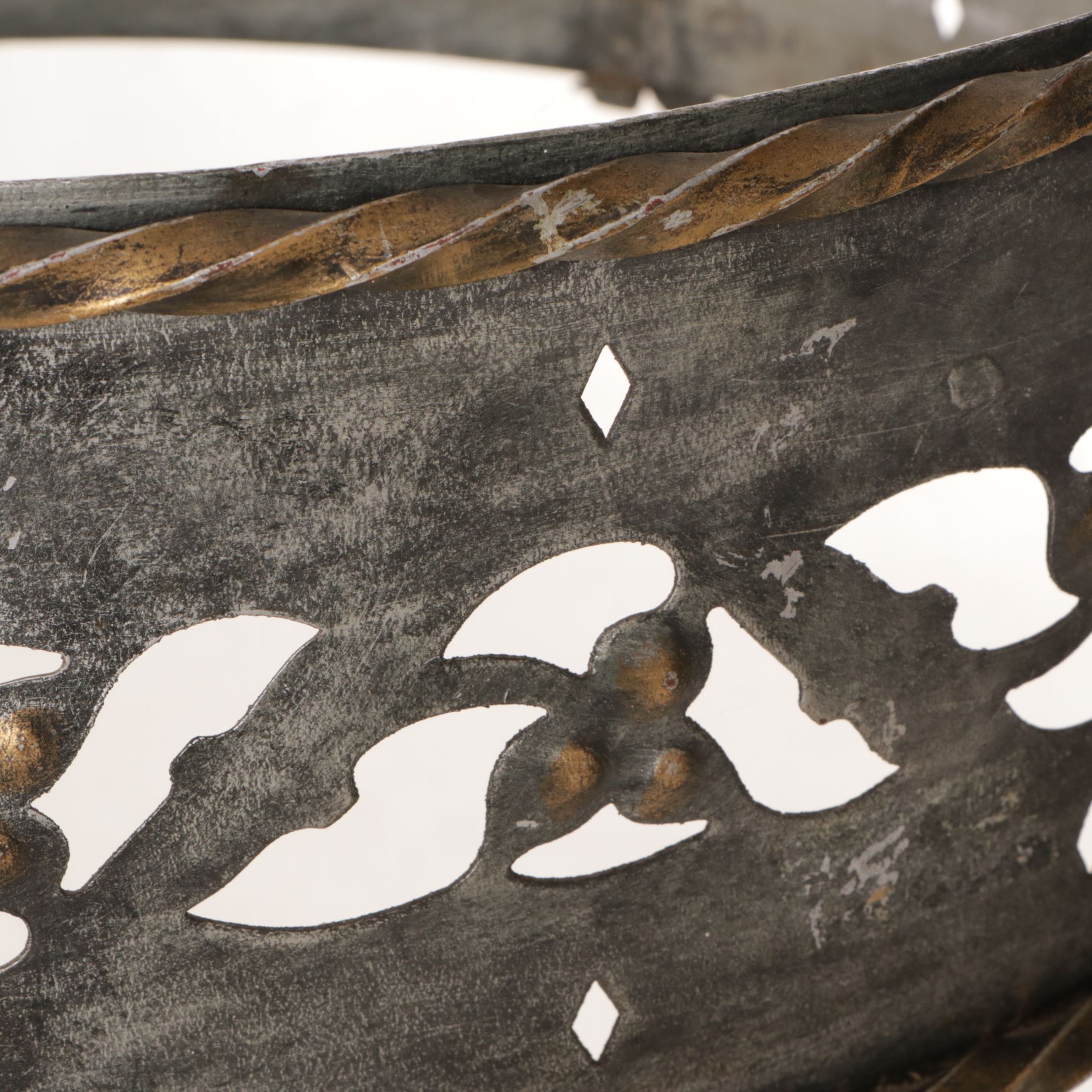 Gothic Style Dragon Motif Wrought Iron Crown Chandelier