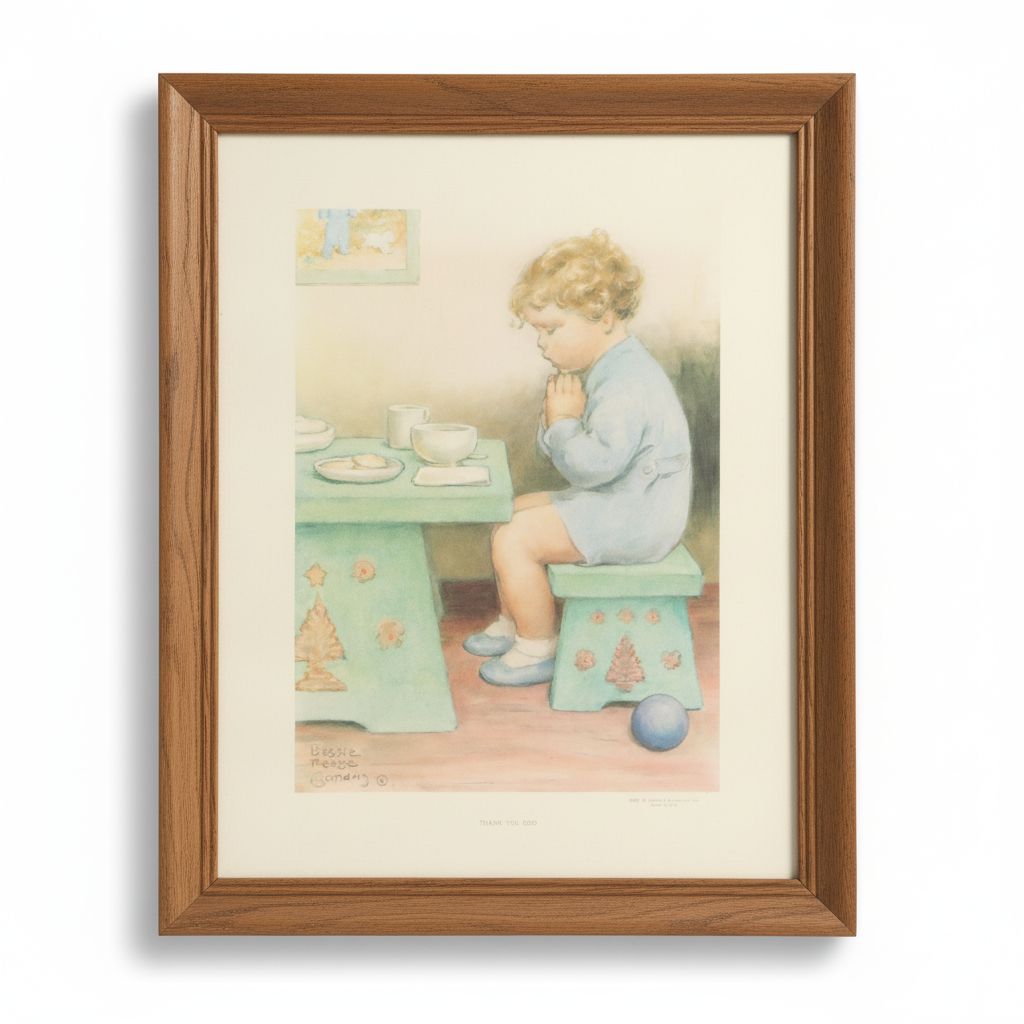 Offset Lithograph After Bessie Pease Gutmann "Thank You, God"