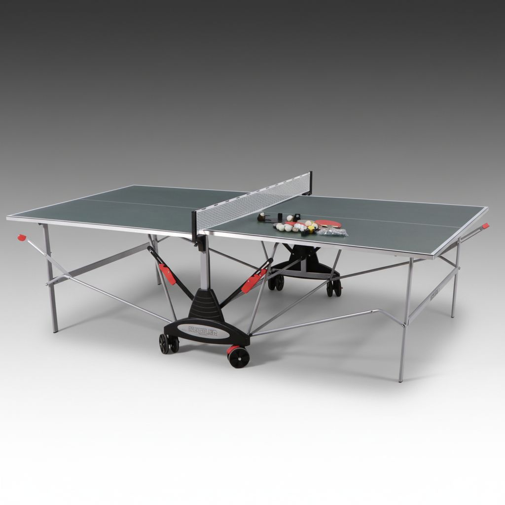Kettle Table Tennis Table with Accessories and Fold-Away Frame