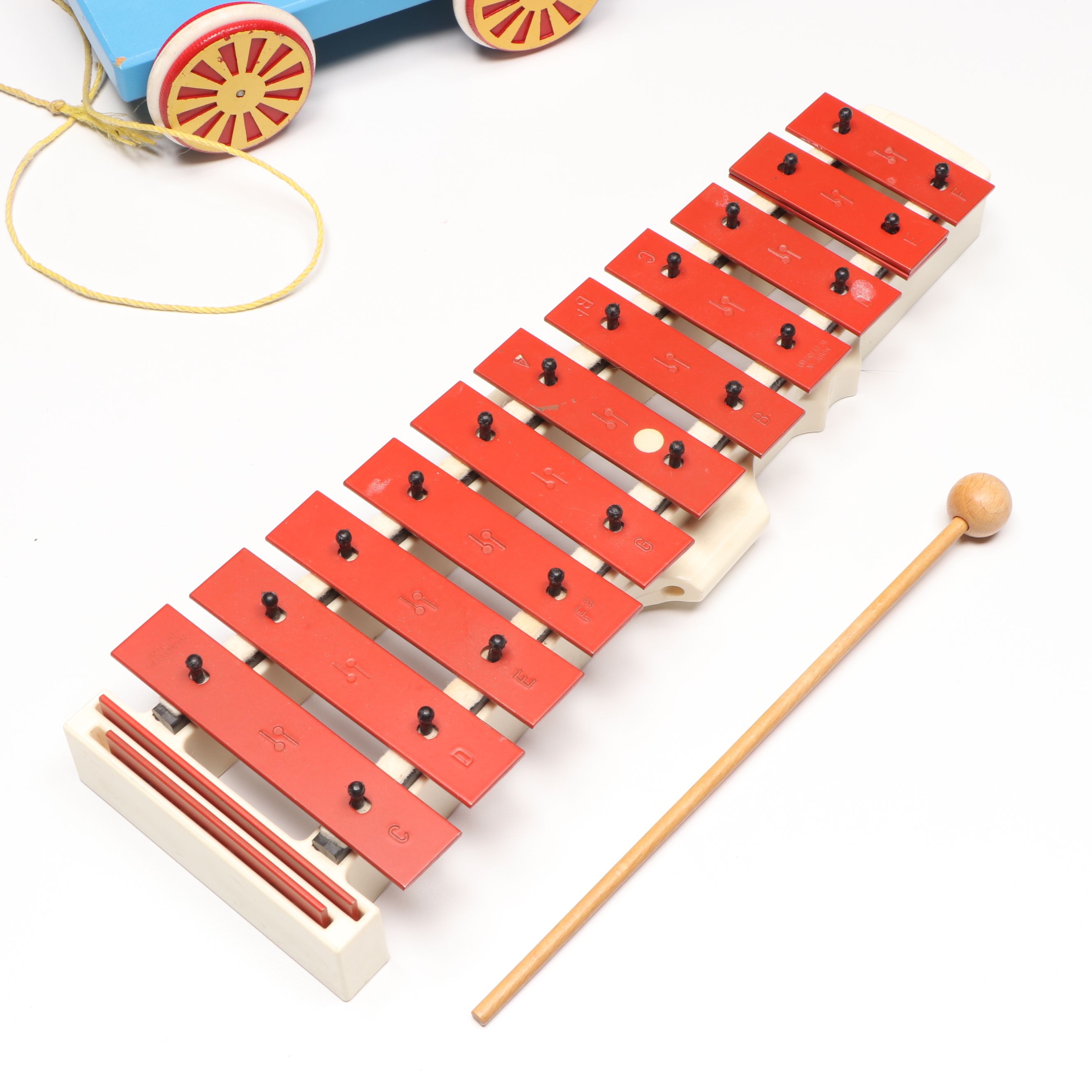 Brio Wooden Clown Pull Toy with More Vintage Children's Instruments and Toys