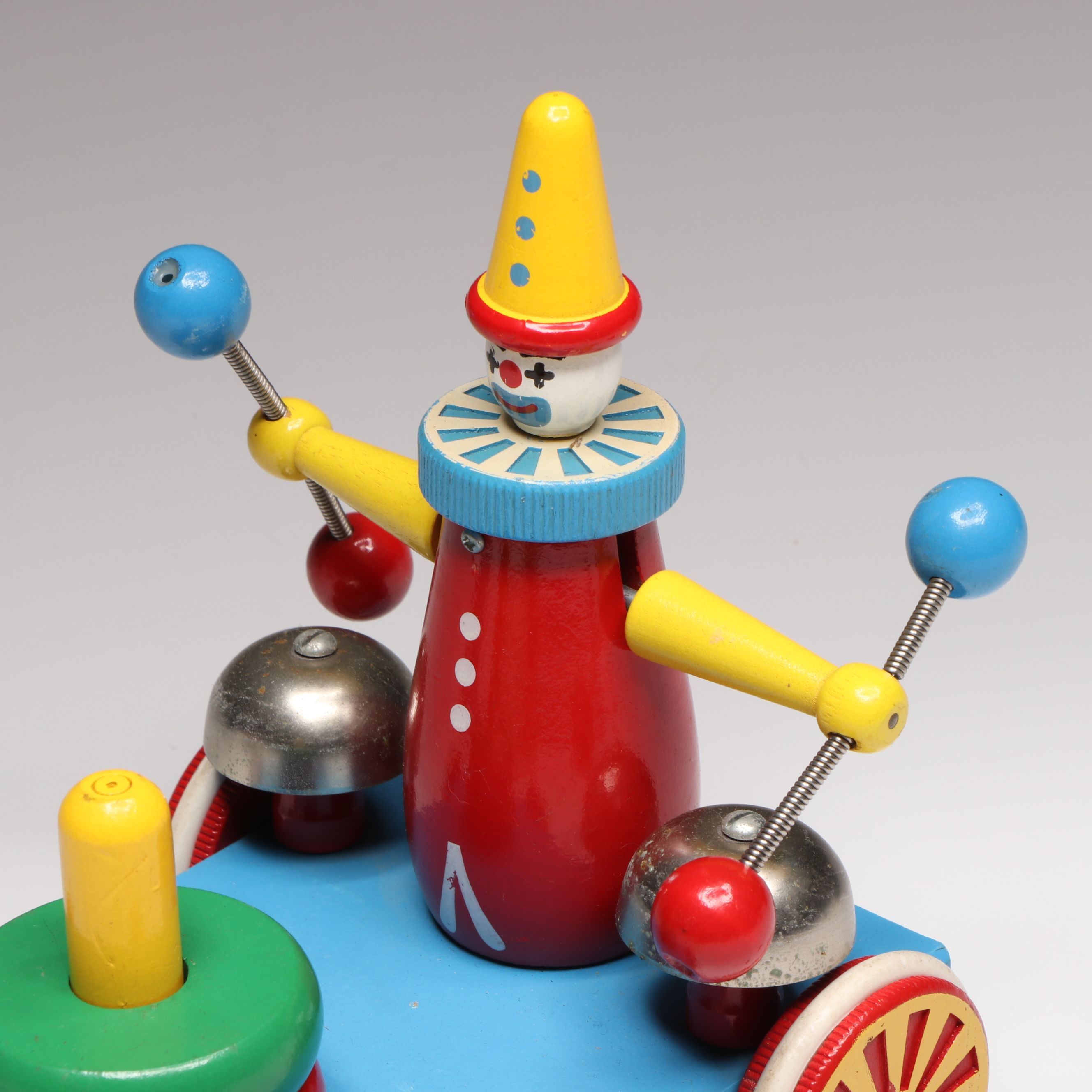 Brio Wooden Clown Pull Toy with More Vintage Children's Instruments and Toys