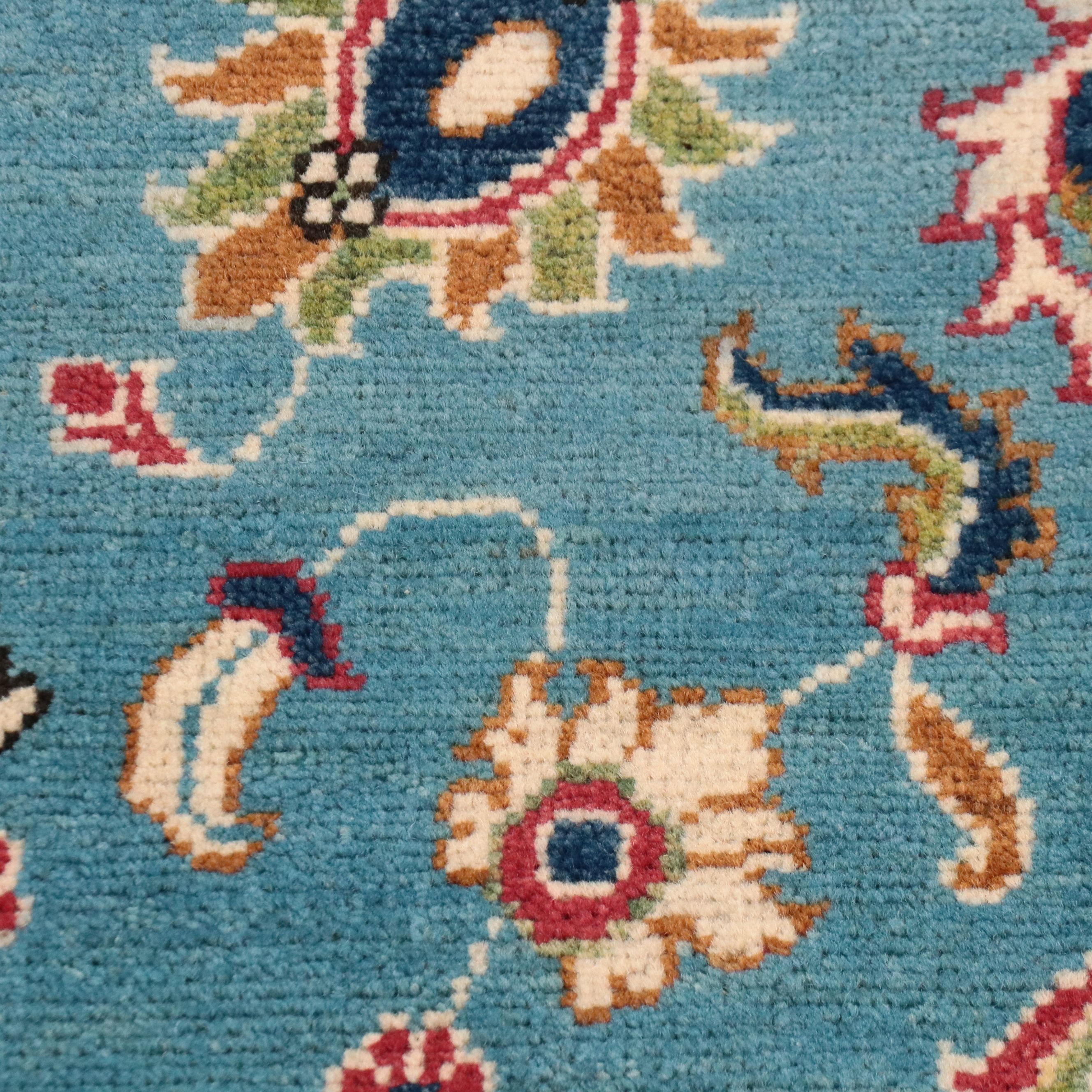 3'10 x 6'1 Hand-Knotted Afghan Kazak Area Rug