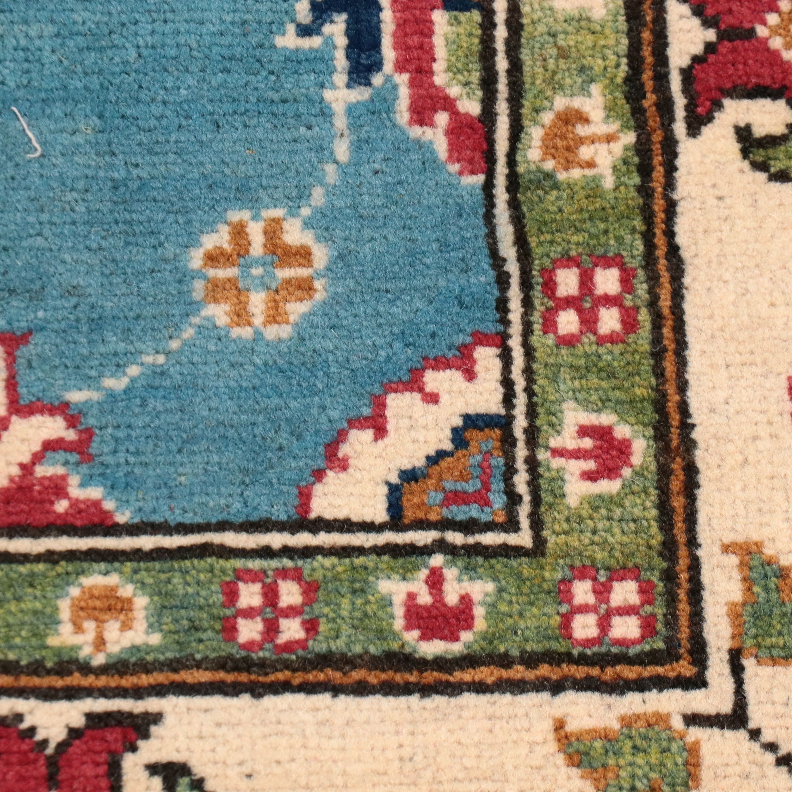 3'10 x 6'1 Hand-Knotted Afghan Kazak Area Rug