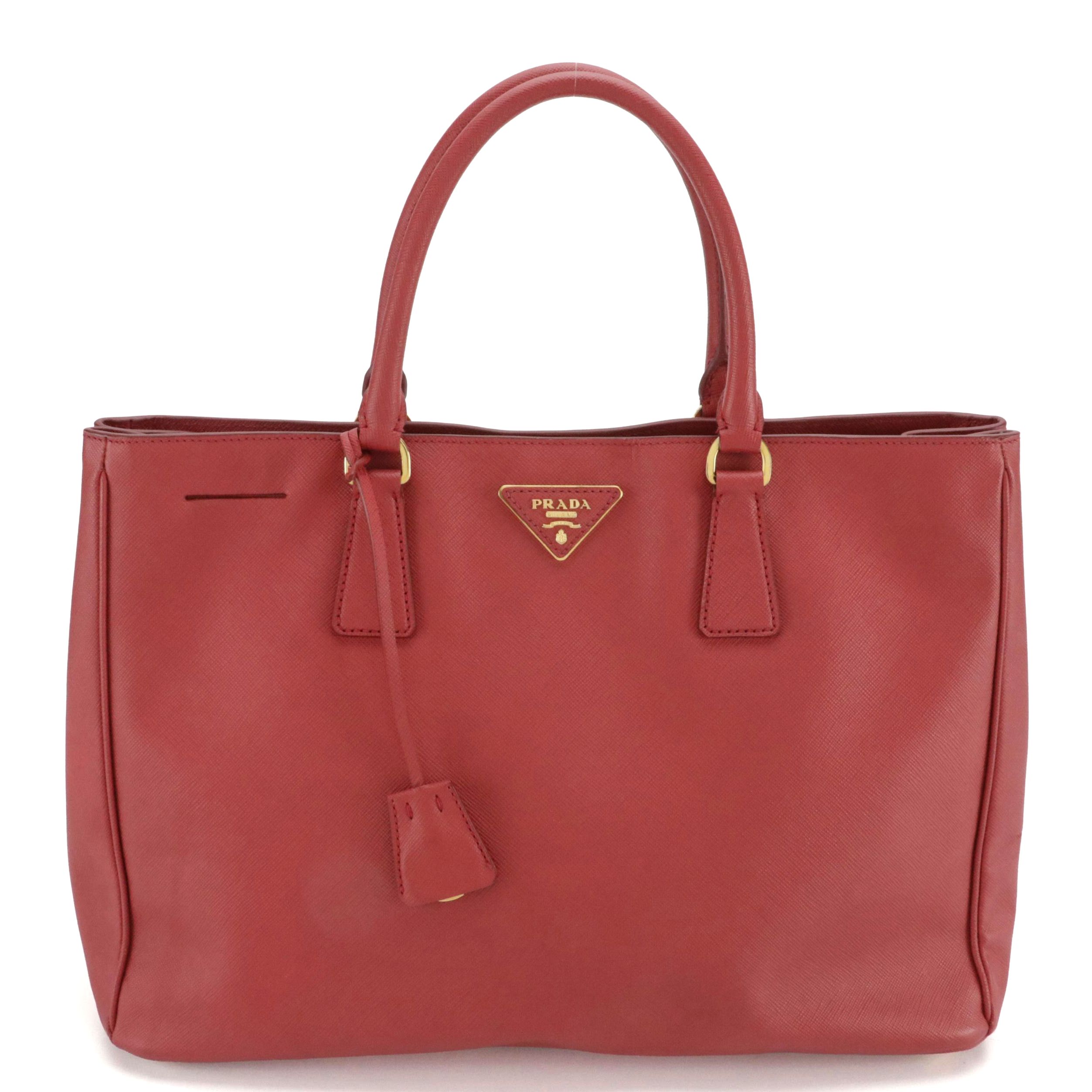 Prada Red Saffiano Leather Handbag