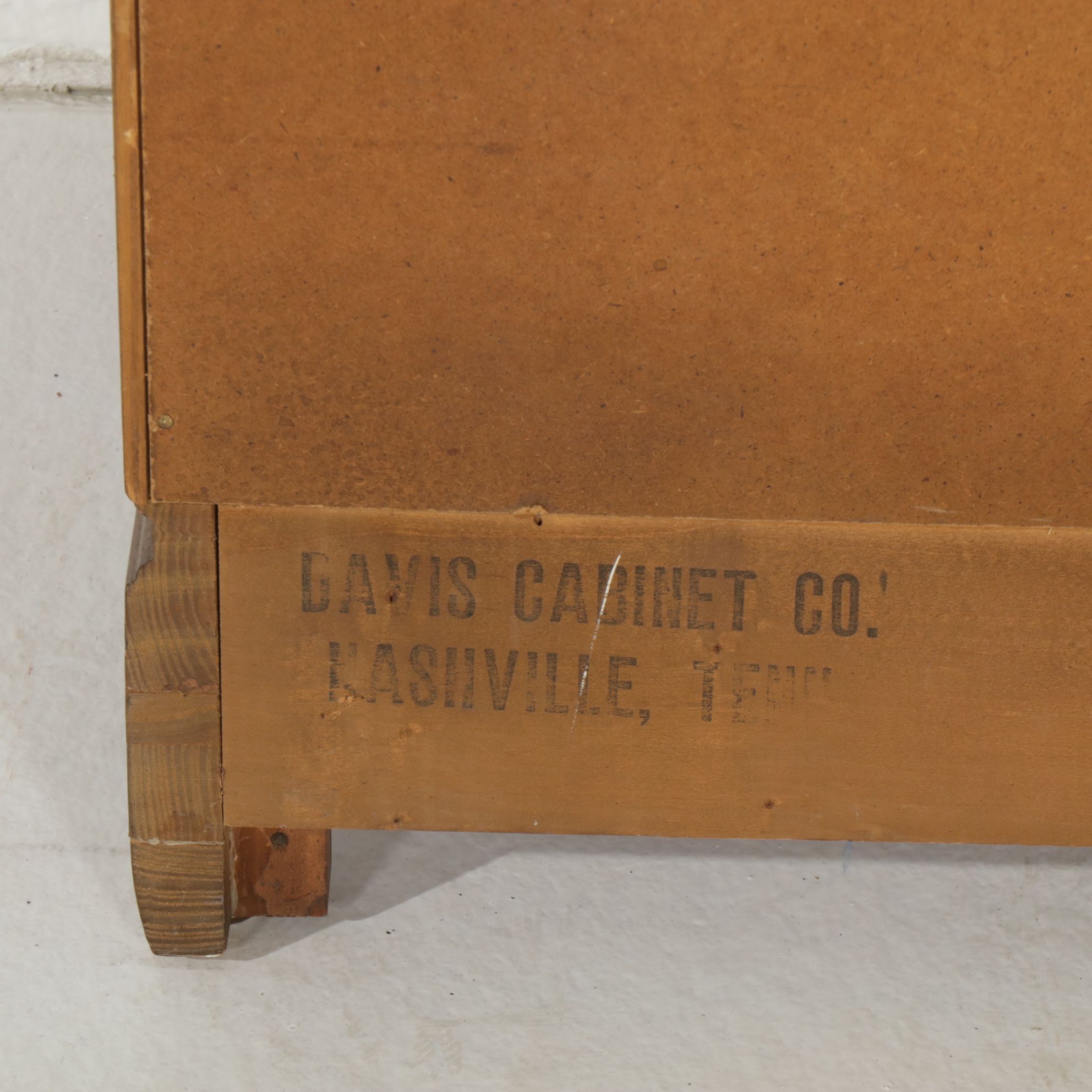 Davis Cabinet Co. Teak Chinoiserie Dresser and Wall Mirror