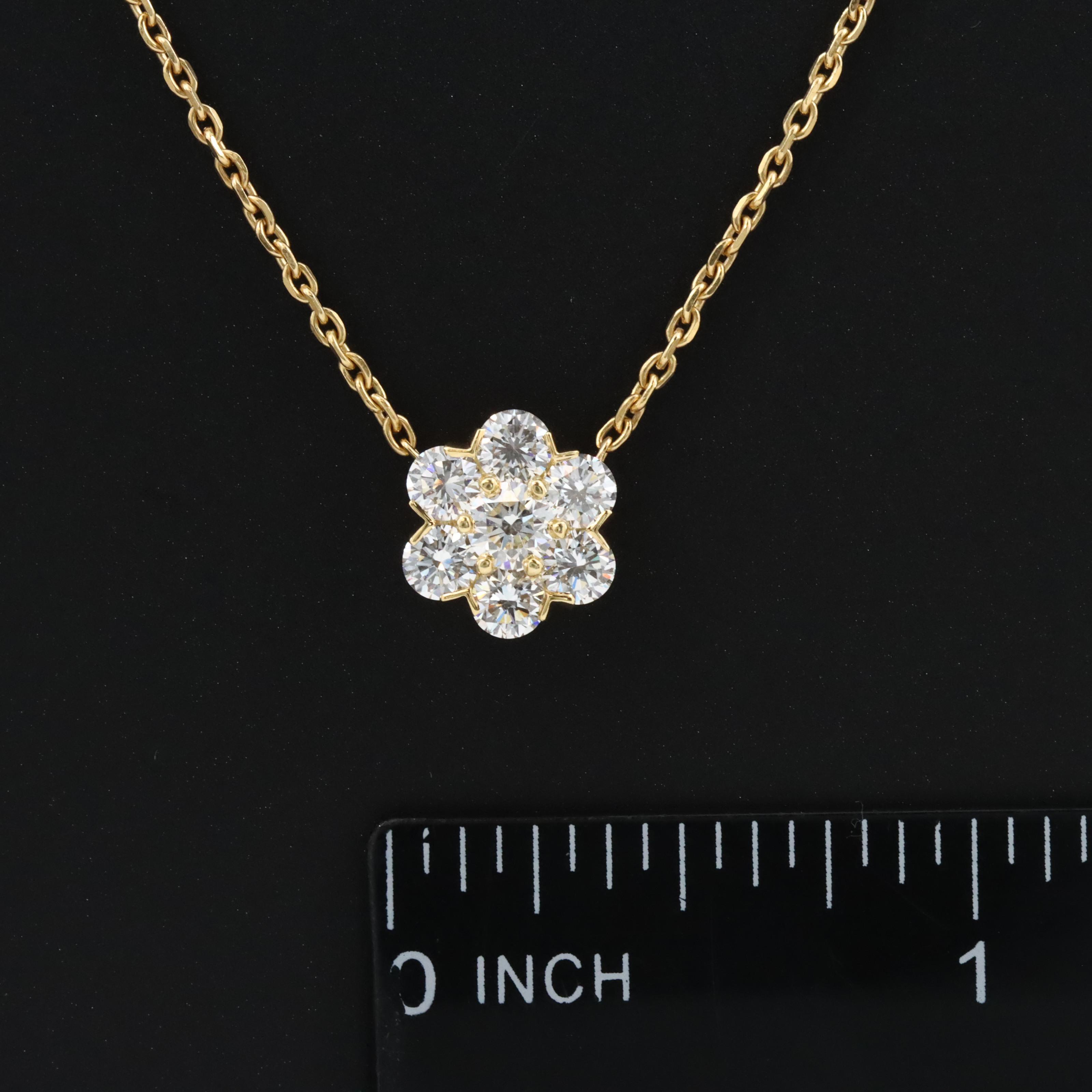 Van Cleef & Arpels Fleurette 18K 0.92 CTW Diamond Necklace