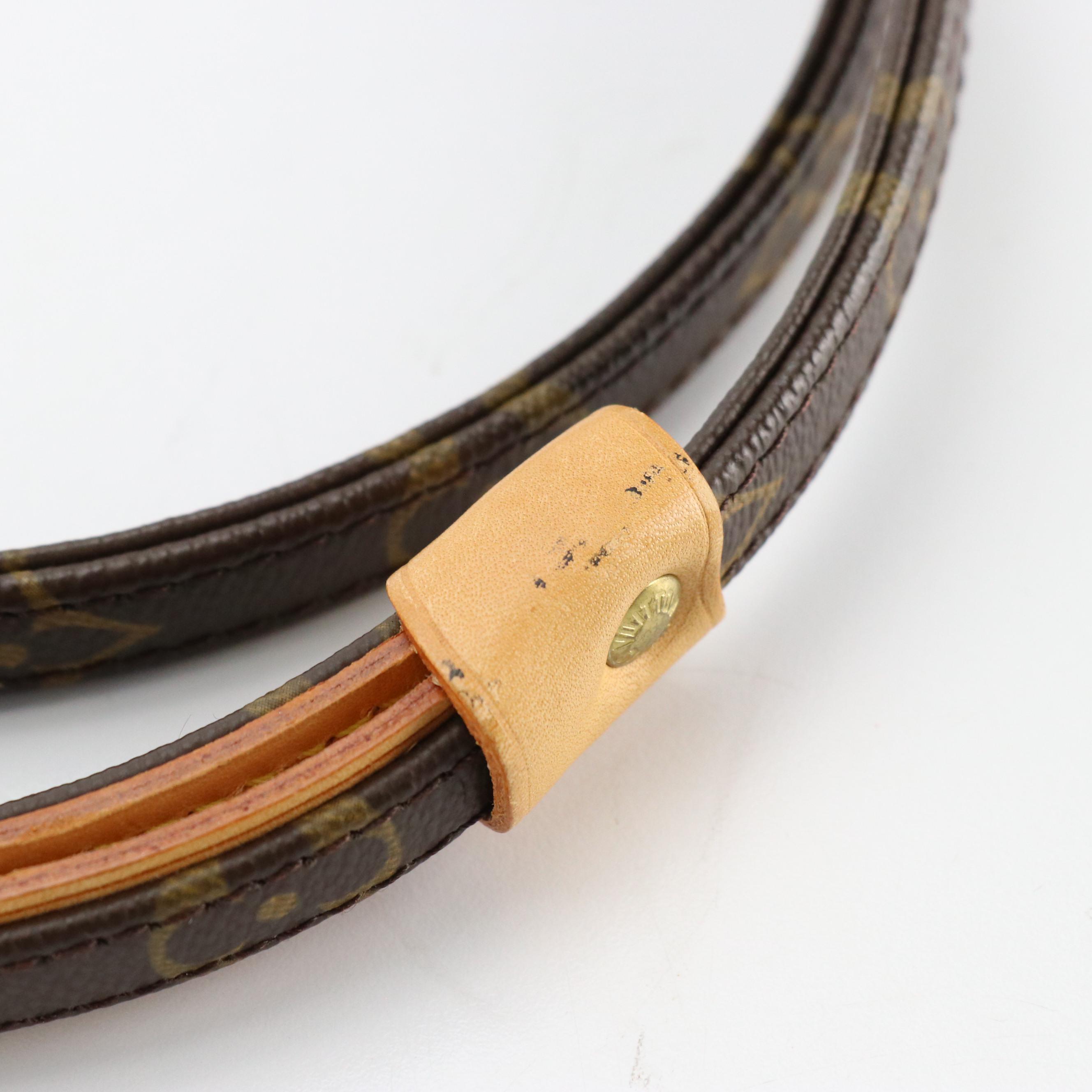 Louis Vuitton Monogram Canvas Small Pet Leash with Vachetta Leather Trim