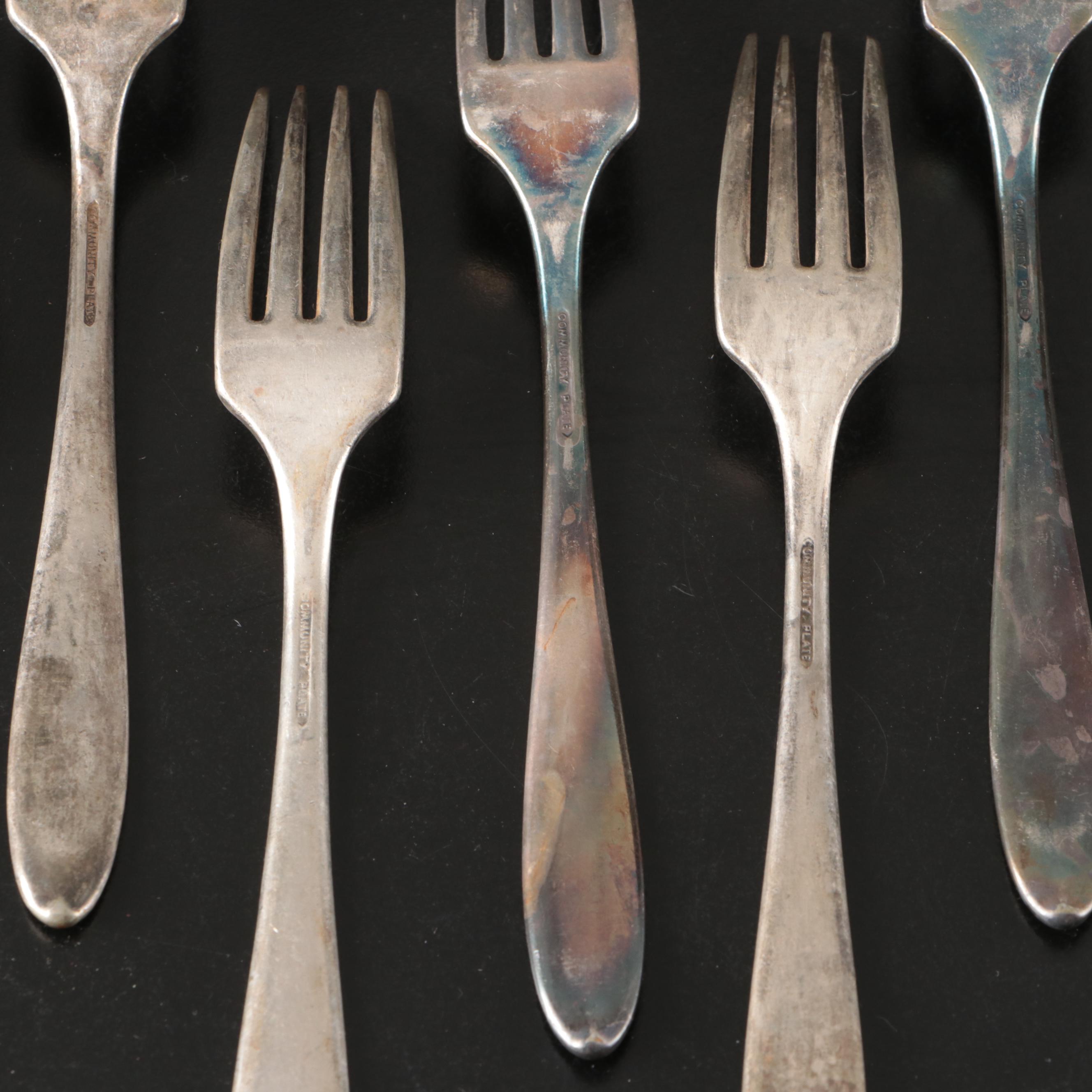 Oneida Community "Bird of Paradise" with Other Silver Plate Flatware, 1923