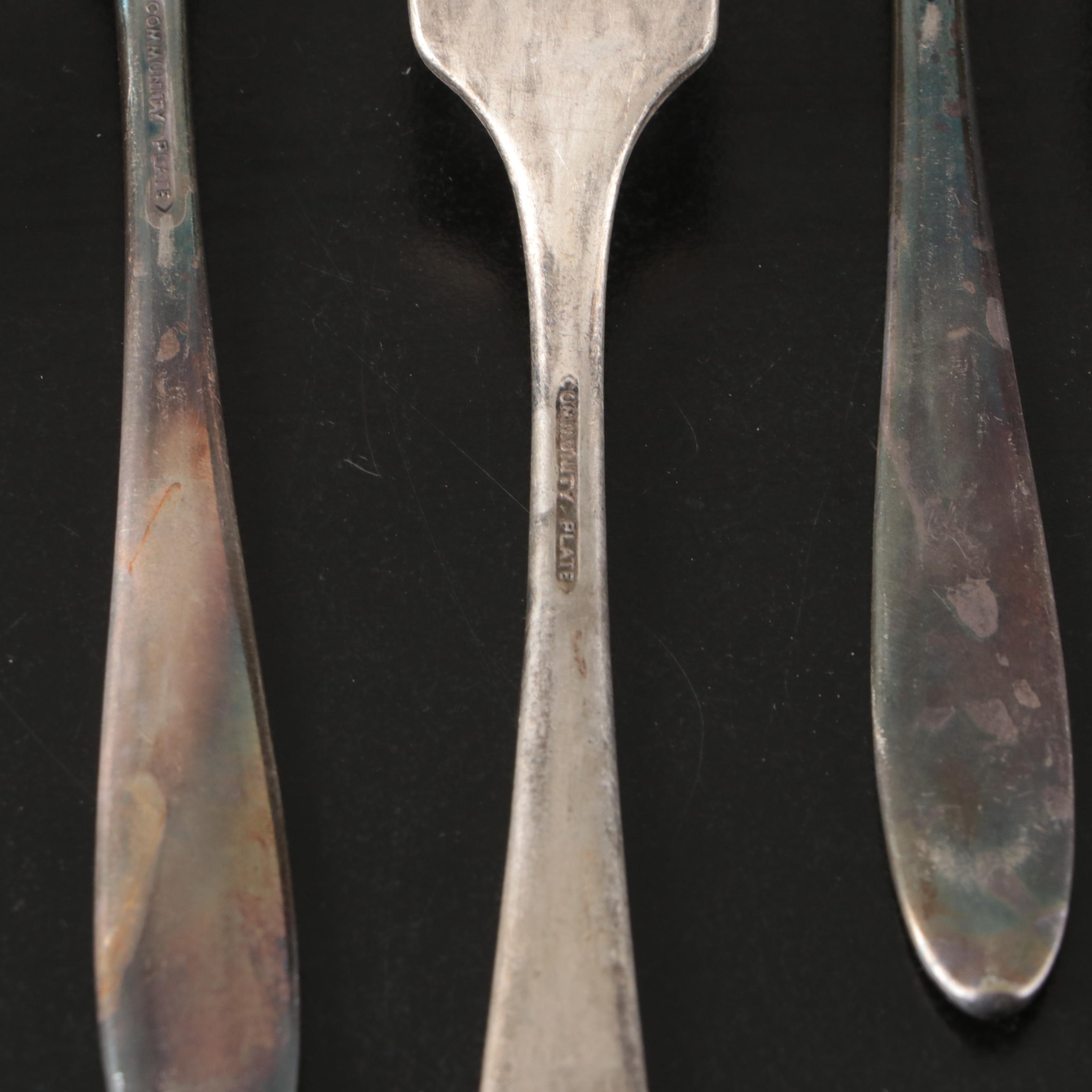 Oneida Community "Bird of Paradise" with Other Silver Plate Flatware, 1923