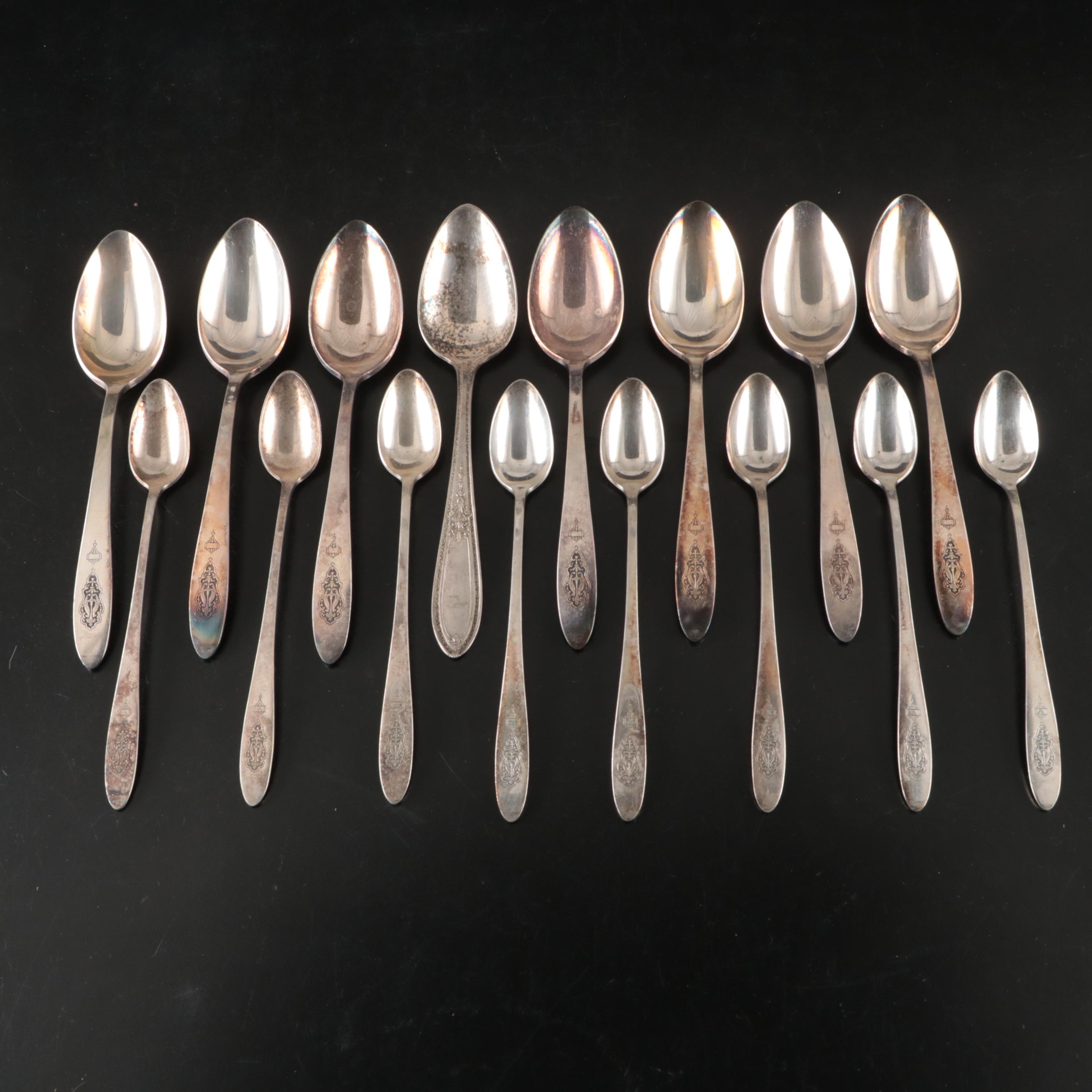 Oneida Community "Bird of Paradise" with Other Silver Plate Flatware, 1923