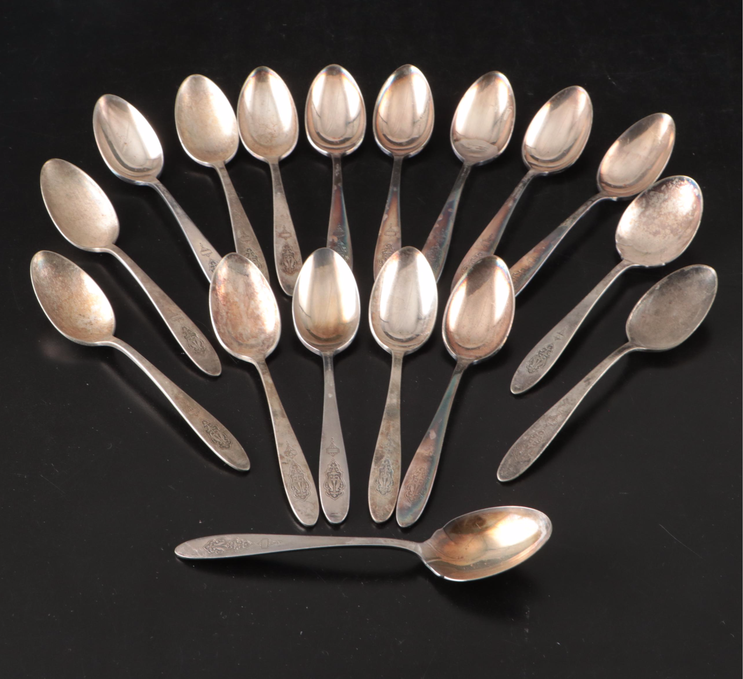 Oneida Community "Bird of Paradise" with Other Silver Plate Flatware, 1923