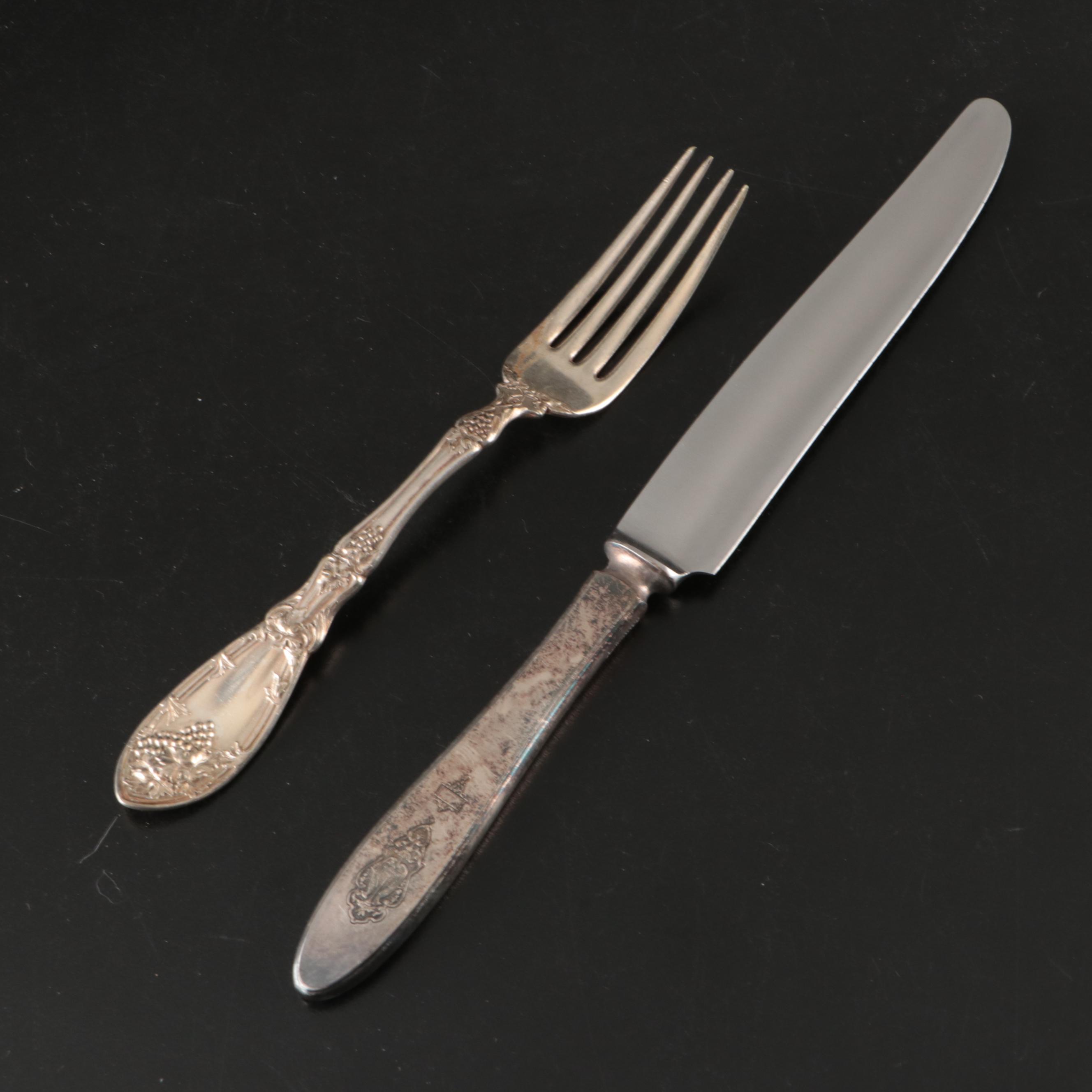 Oneida Community "Bird of Paradise" with Other Silver Plate Flatware, 1923