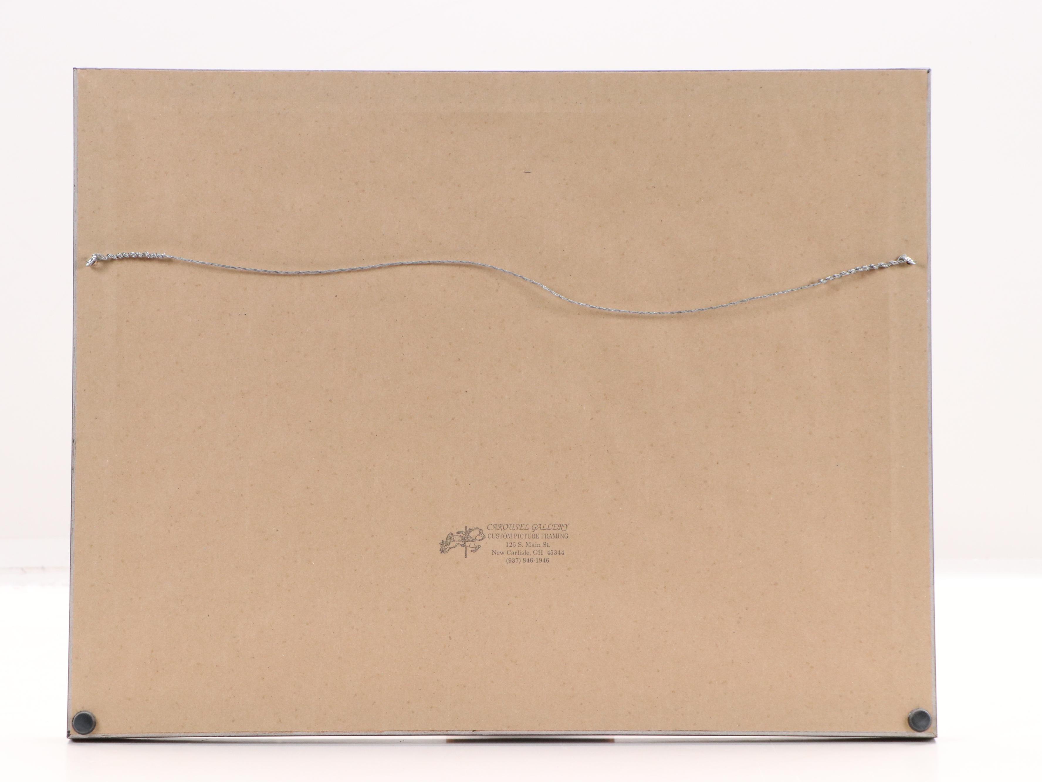 After Gaston Hoffmann Offset Lithograph "L'Ange Gardien," Late 20th Century