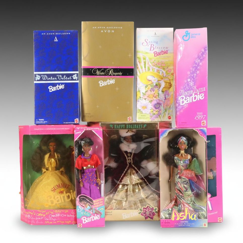 Mattel "Asha" Doll with Barbie and Ken Dolls