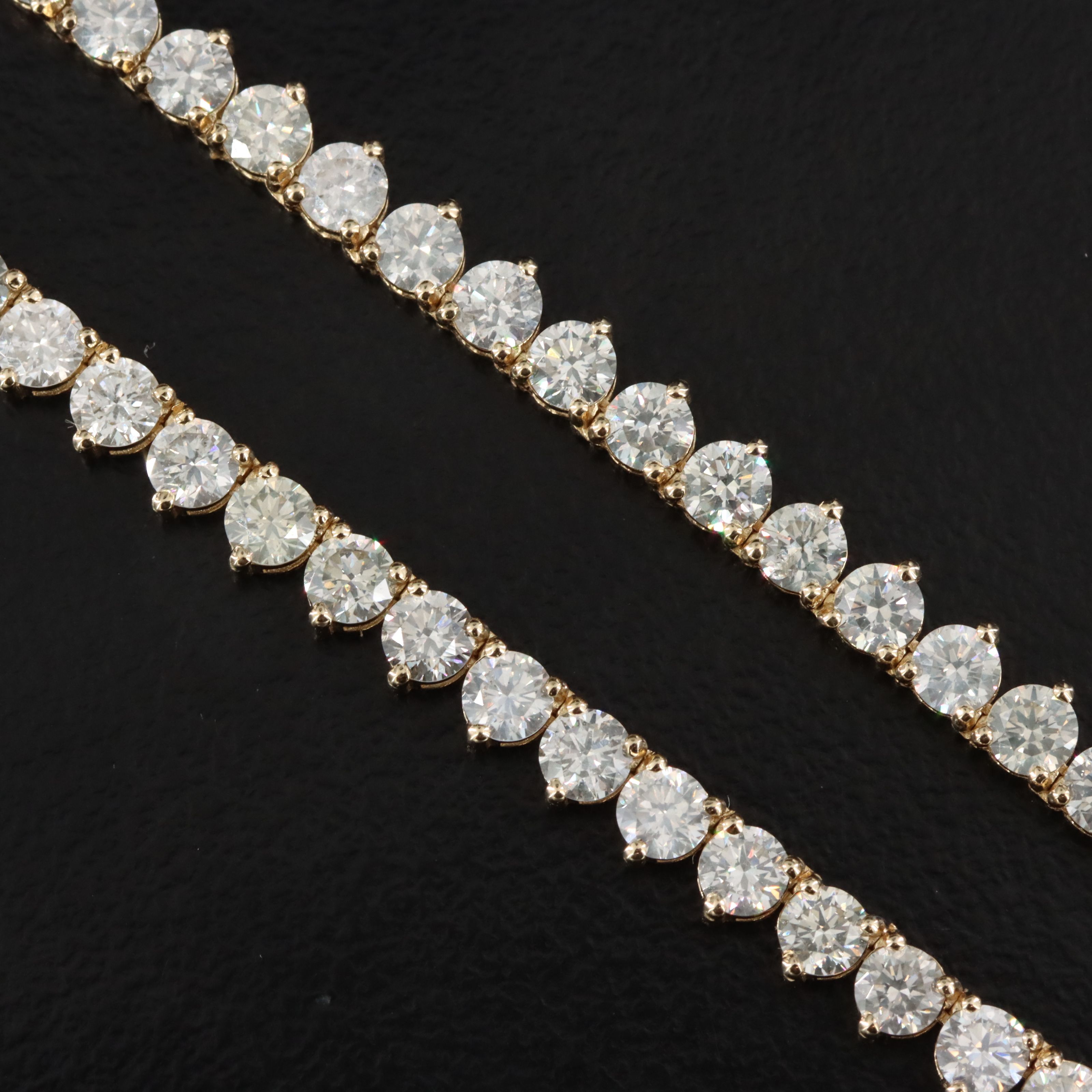14K 13.26 CTW Diamond Rivière Necklace with IGI Jewelry Report