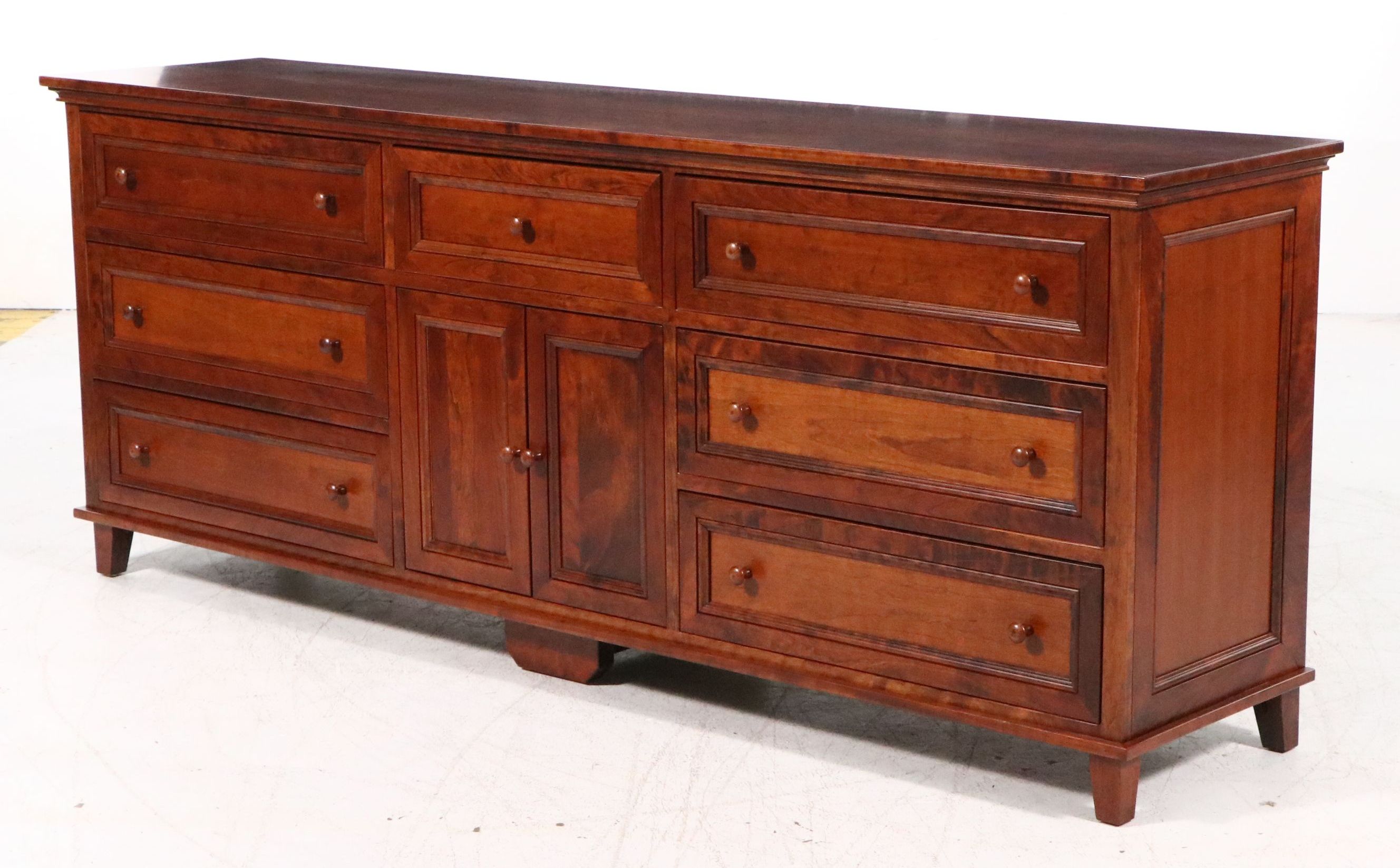 Ralph Lauren Home Georgian Style Mahogany Finish Buffet with Wooden Trays