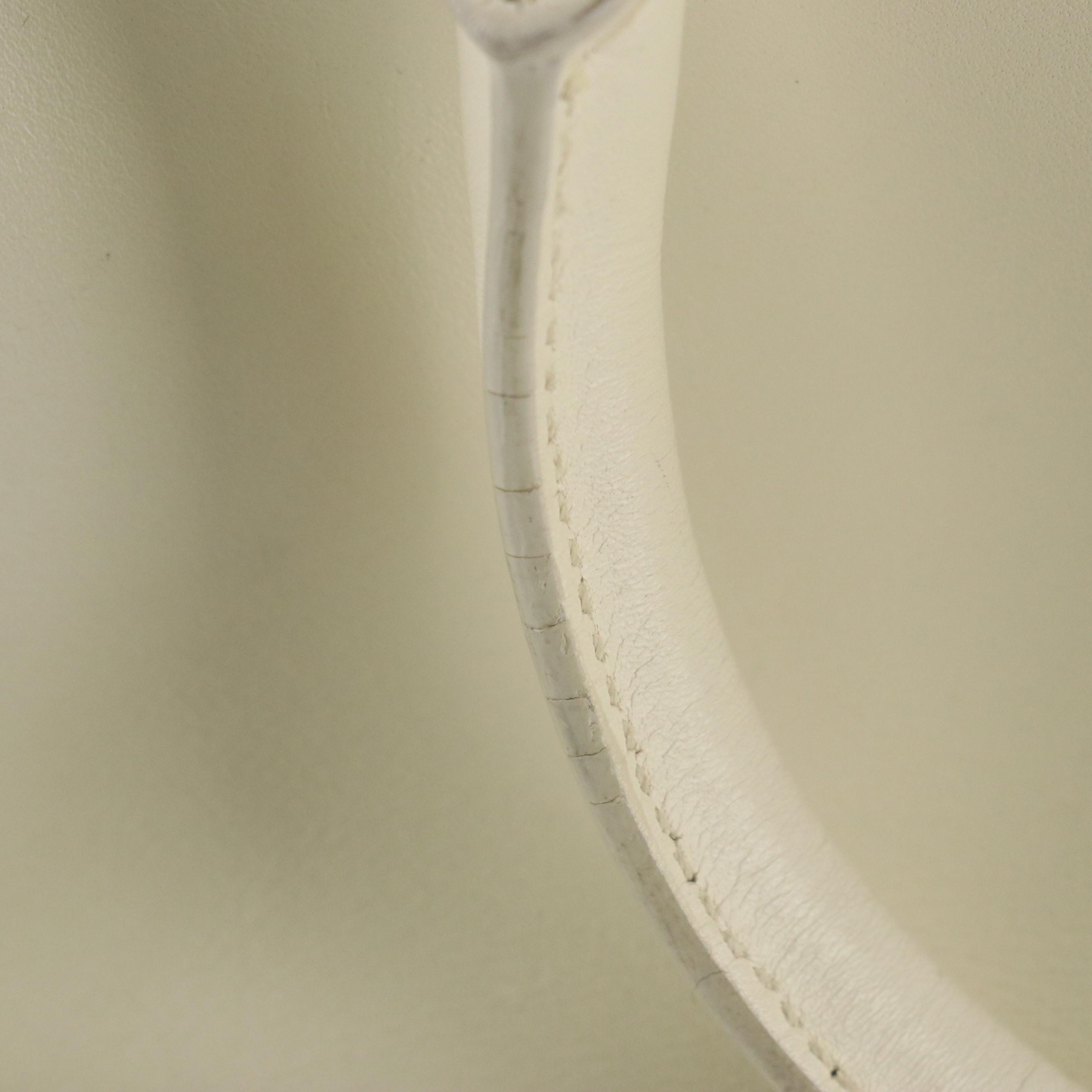 Saint Laurent Baby Duffle Two-Way Bag in White Calfskin Leather