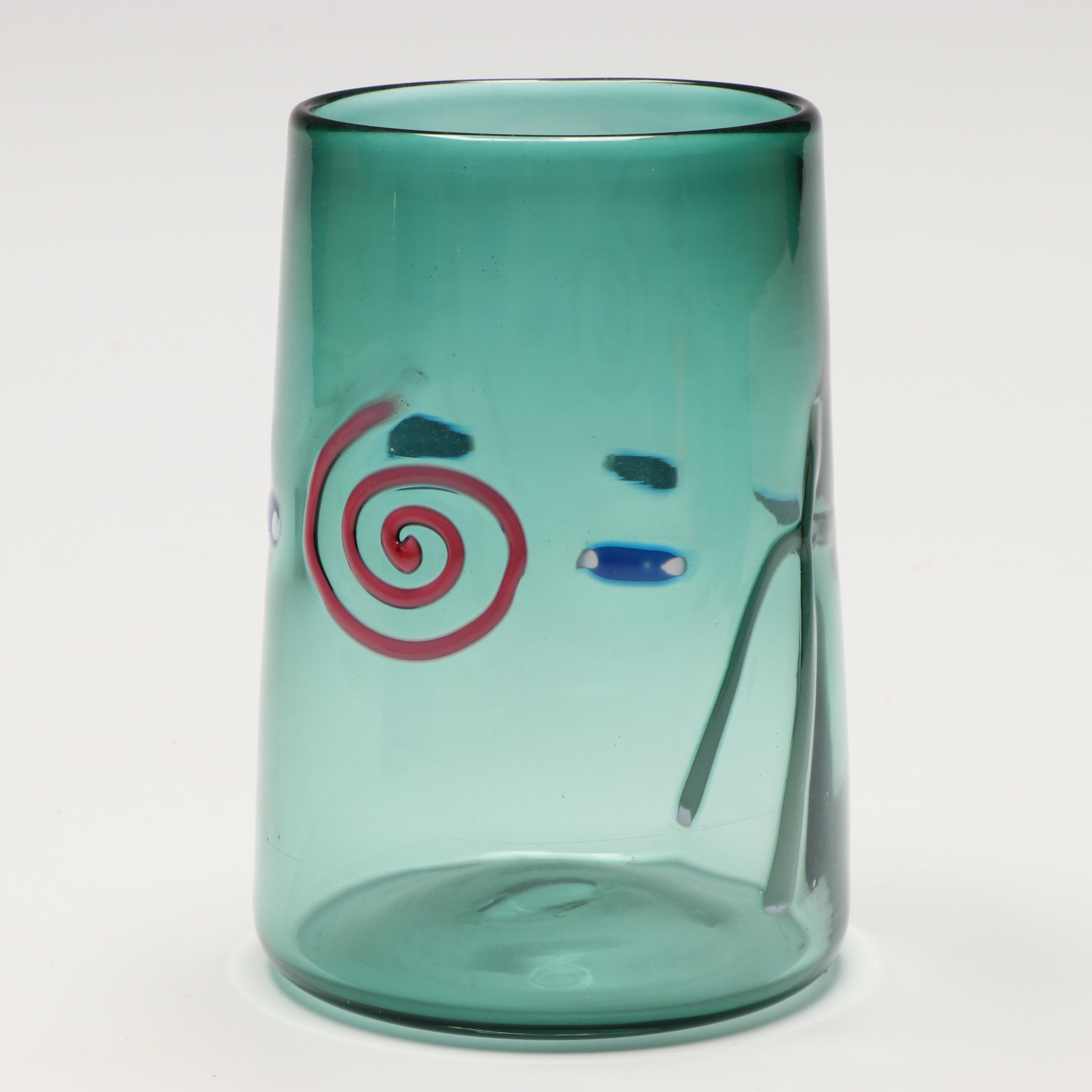 Fineline and Other Art Glass Tumblers and Juice Glasses, 1988