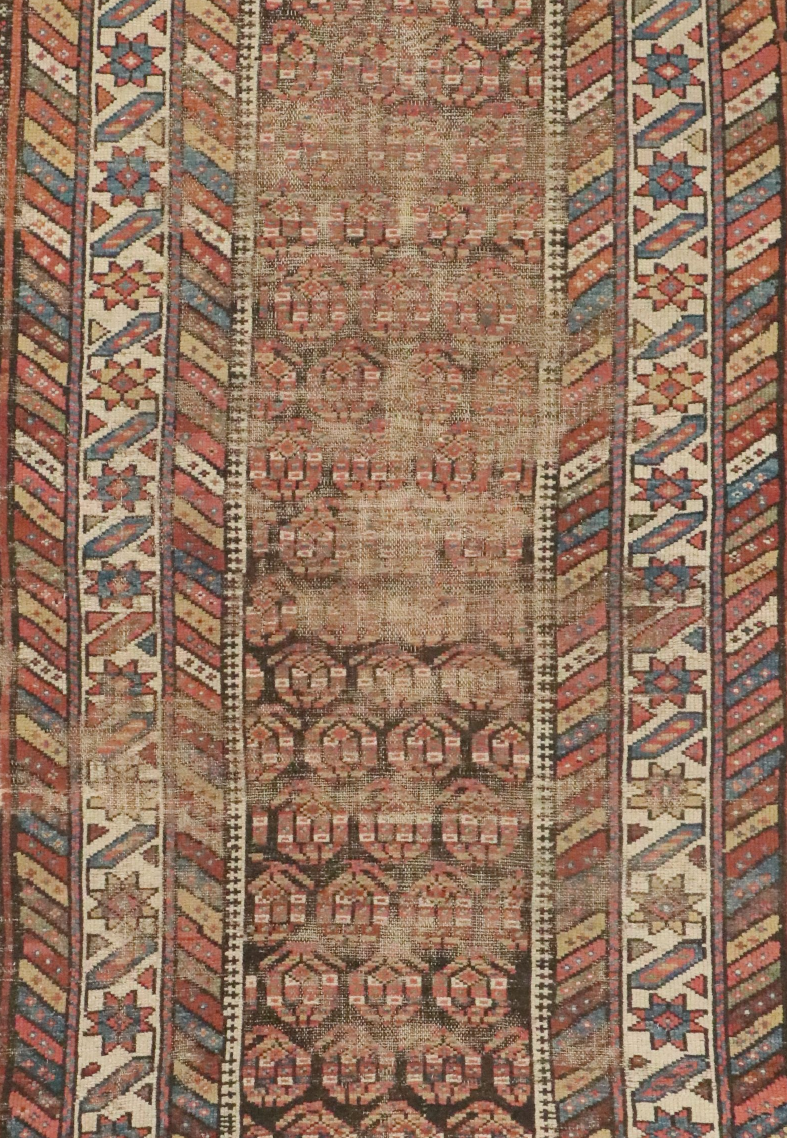 3'5 x 7'2 Hand-Knotted Caucasian Genji Long Rug