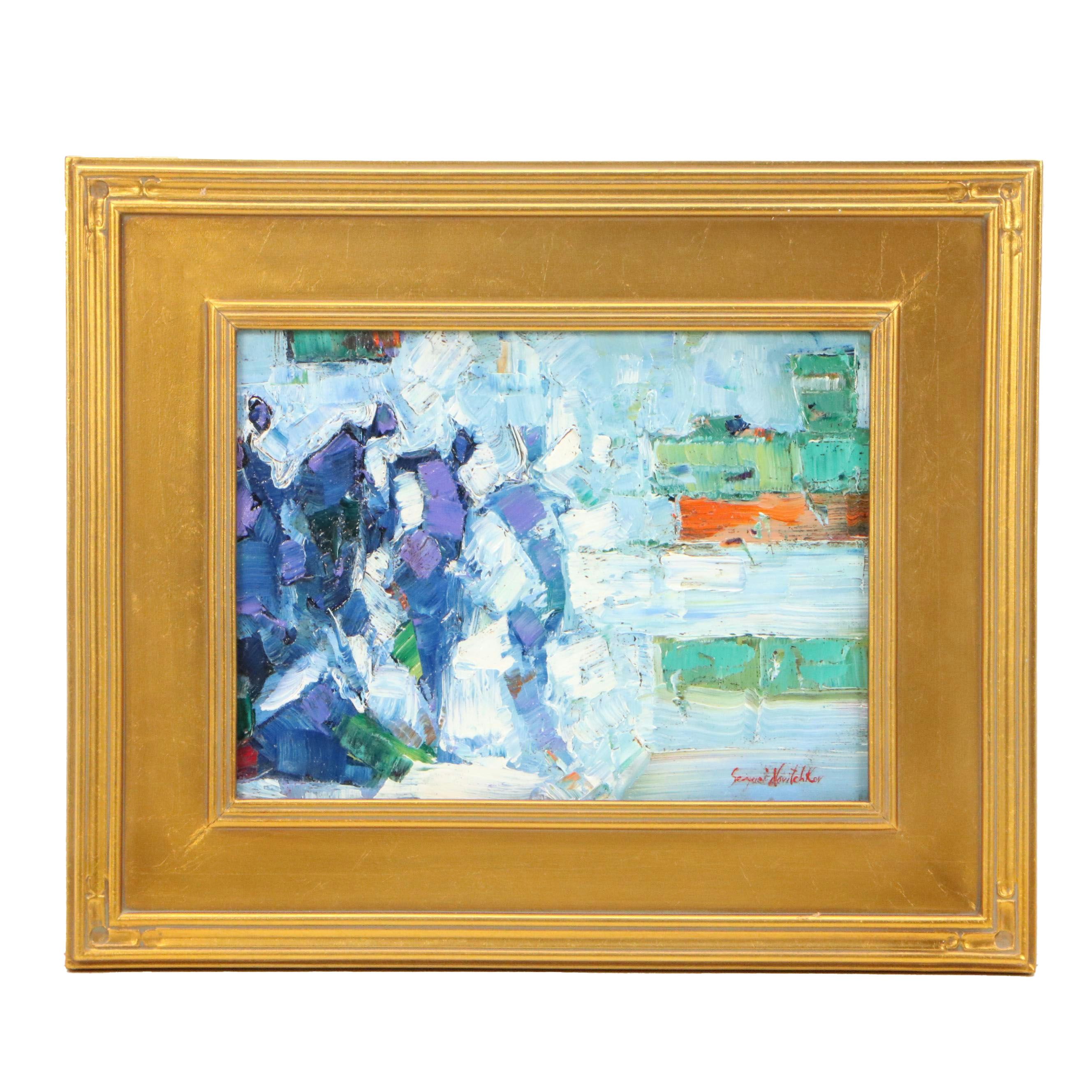 Serguei Novitchkov Abstract Oil Painting "Serenity," 2025