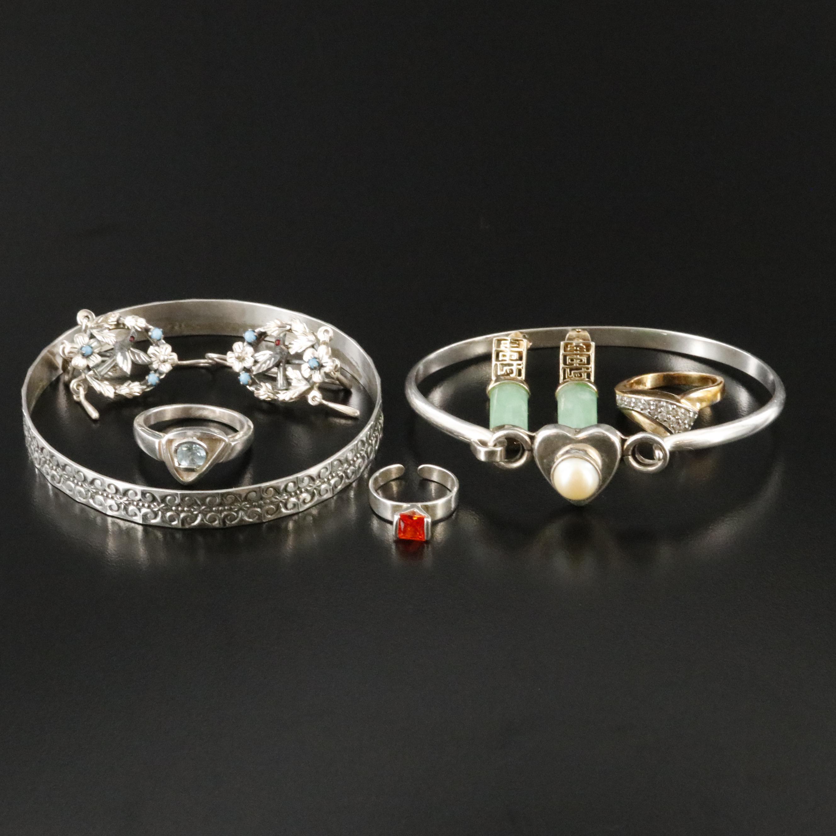 Sterling, Jadeite and Topaz Featured in Jewelry Collection