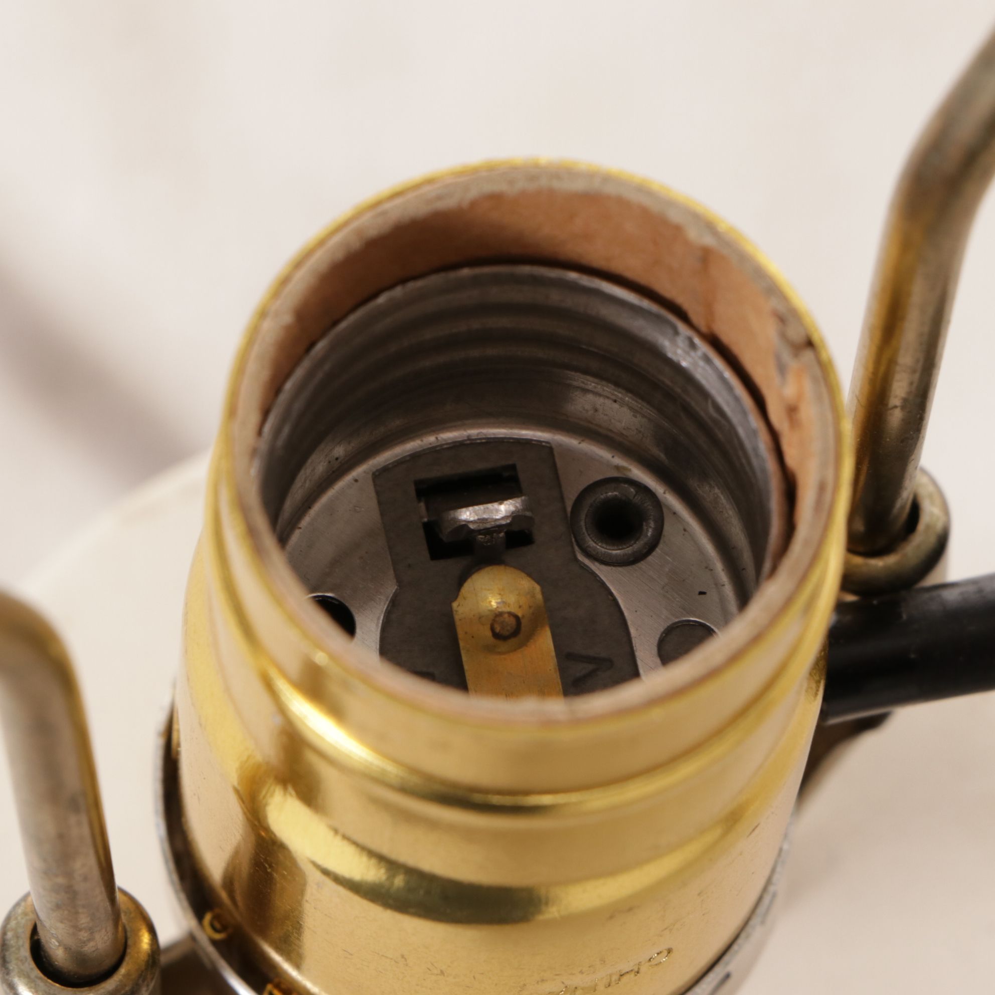 Mid Century Modern Striped Ceramic Table Lamps with Natural Fiber Pleated Shades