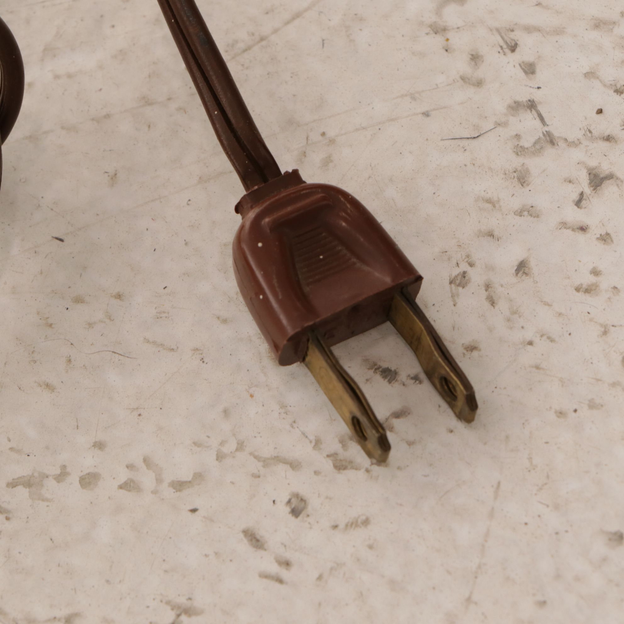 Mid Century Modern Striped Ceramic Table Lamps with Natural Fiber Pleated Shades