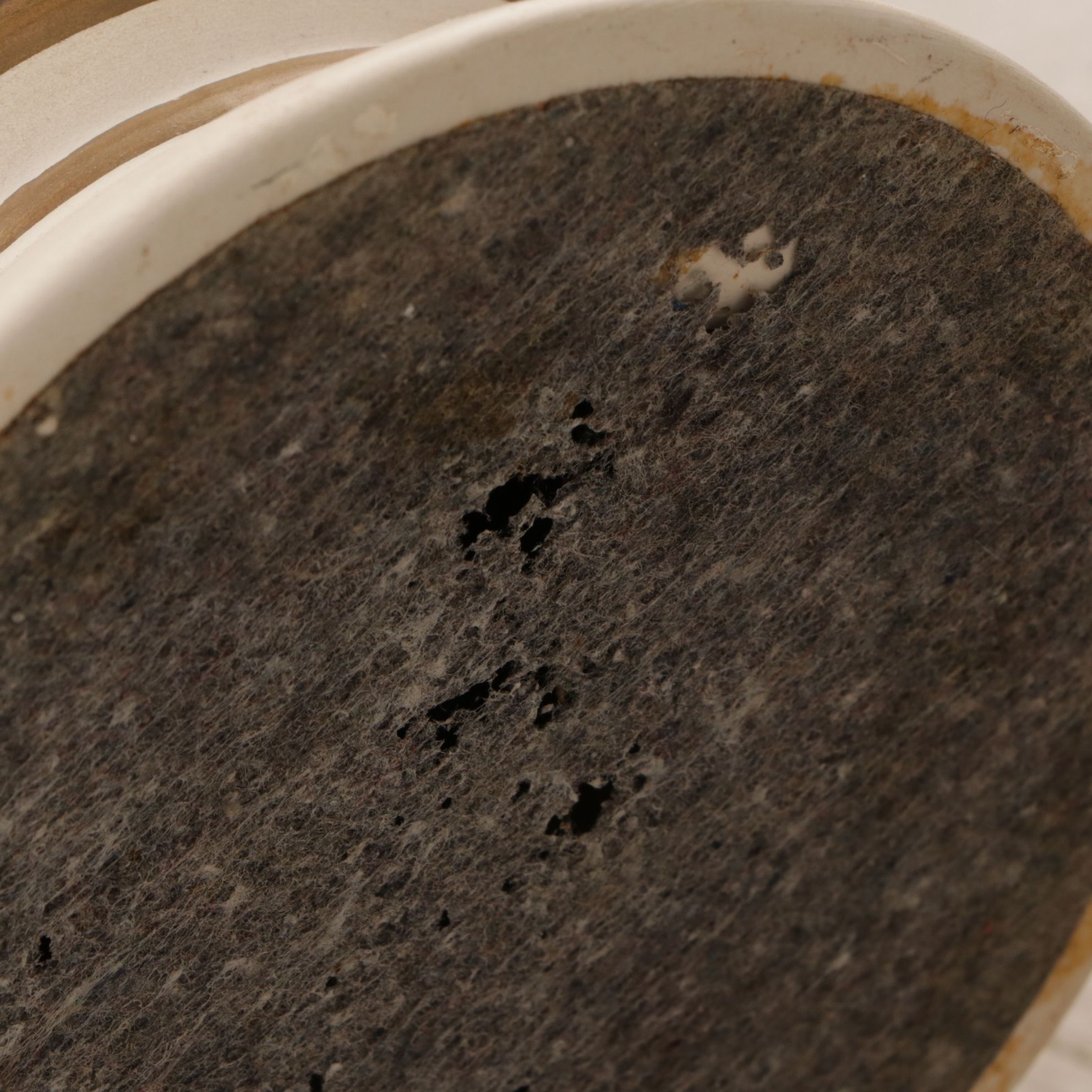 Mid Century Modern Striped Ceramic Table Lamps with Natural Fiber Pleated Shades