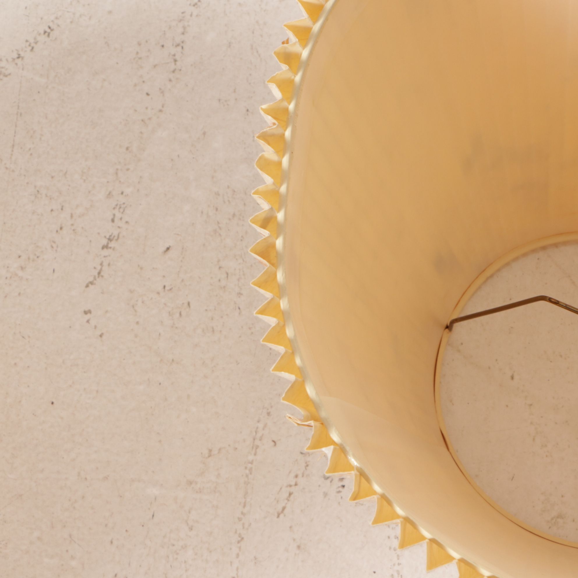 Mid Century Modern Striped Ceramic Table Lamps with Natural Fiber Pleated Shades