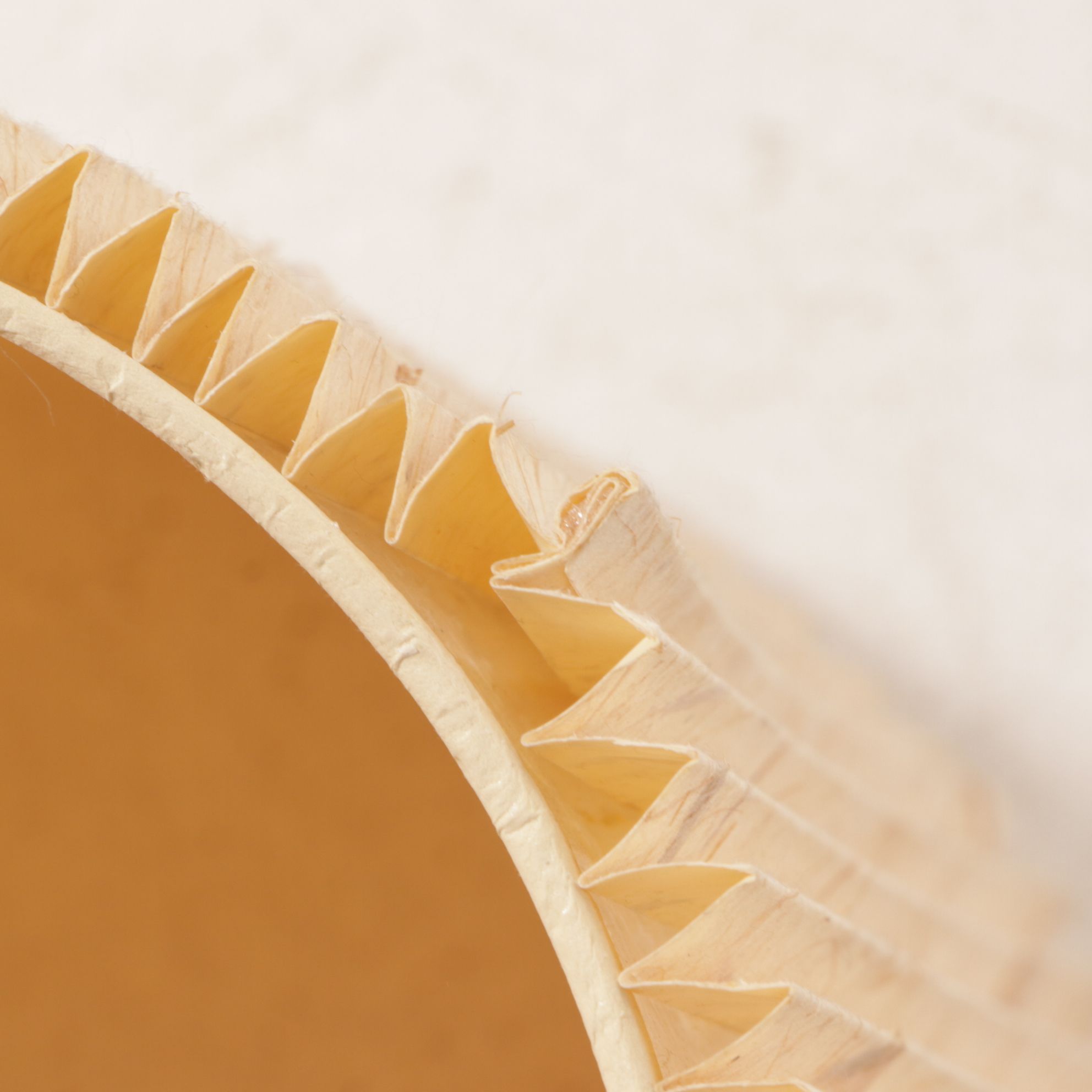 Mid Century Modern Striped Ceramic Table Lamps with Natural Fiber Pleated Shades