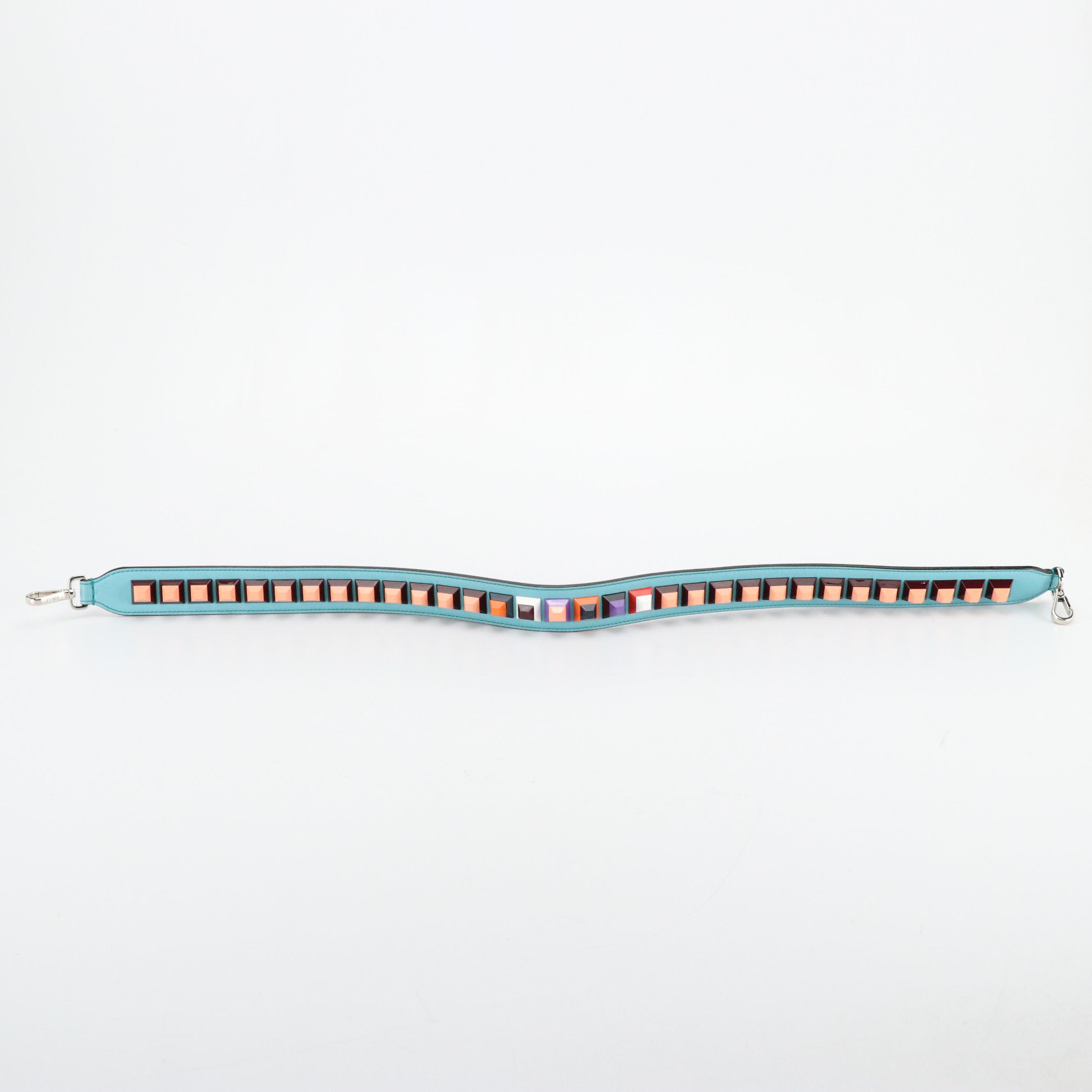 Fendi Strap You Shoulder Strap in Studded Leather