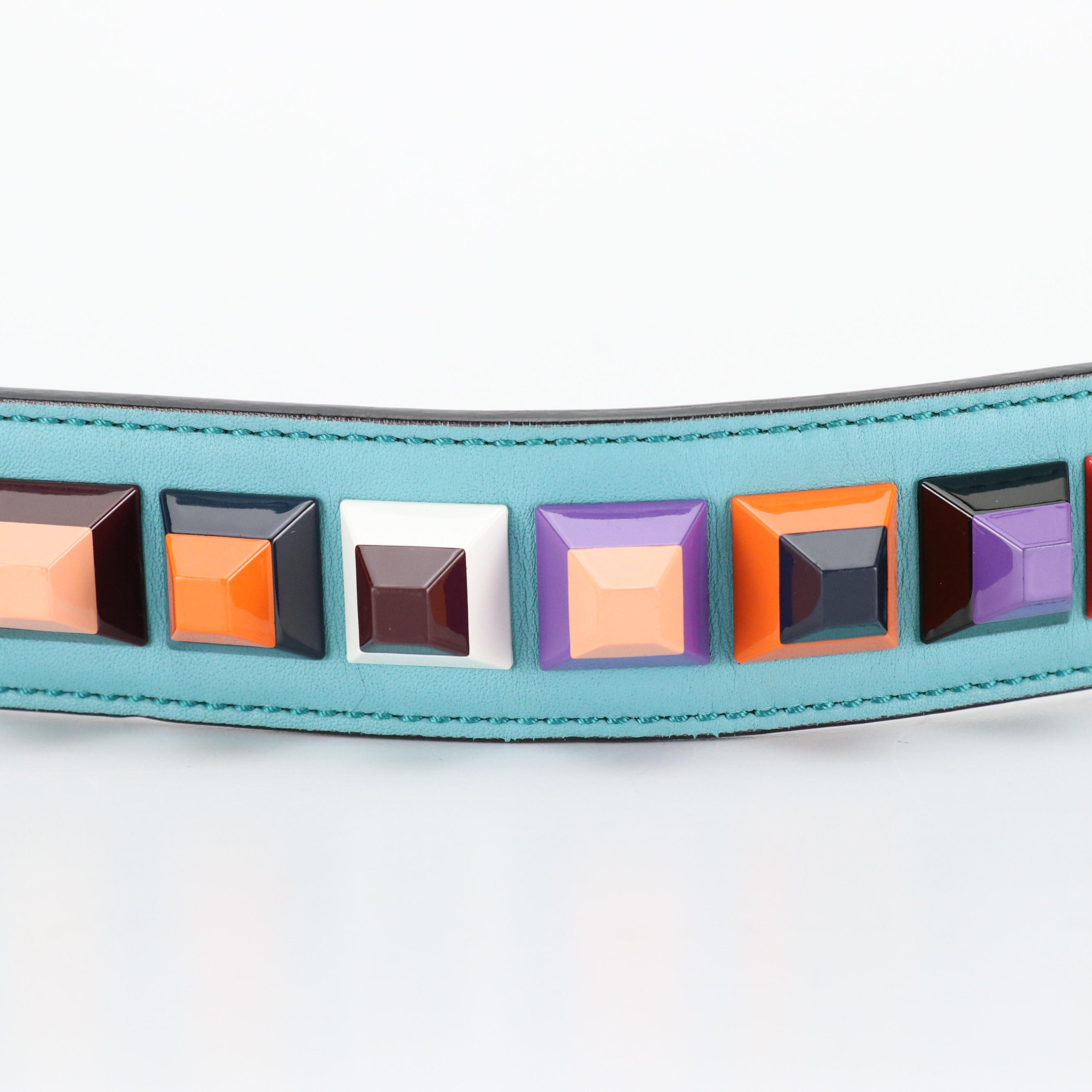 Fendi Strap You Shoulder Strap in Studded Leather