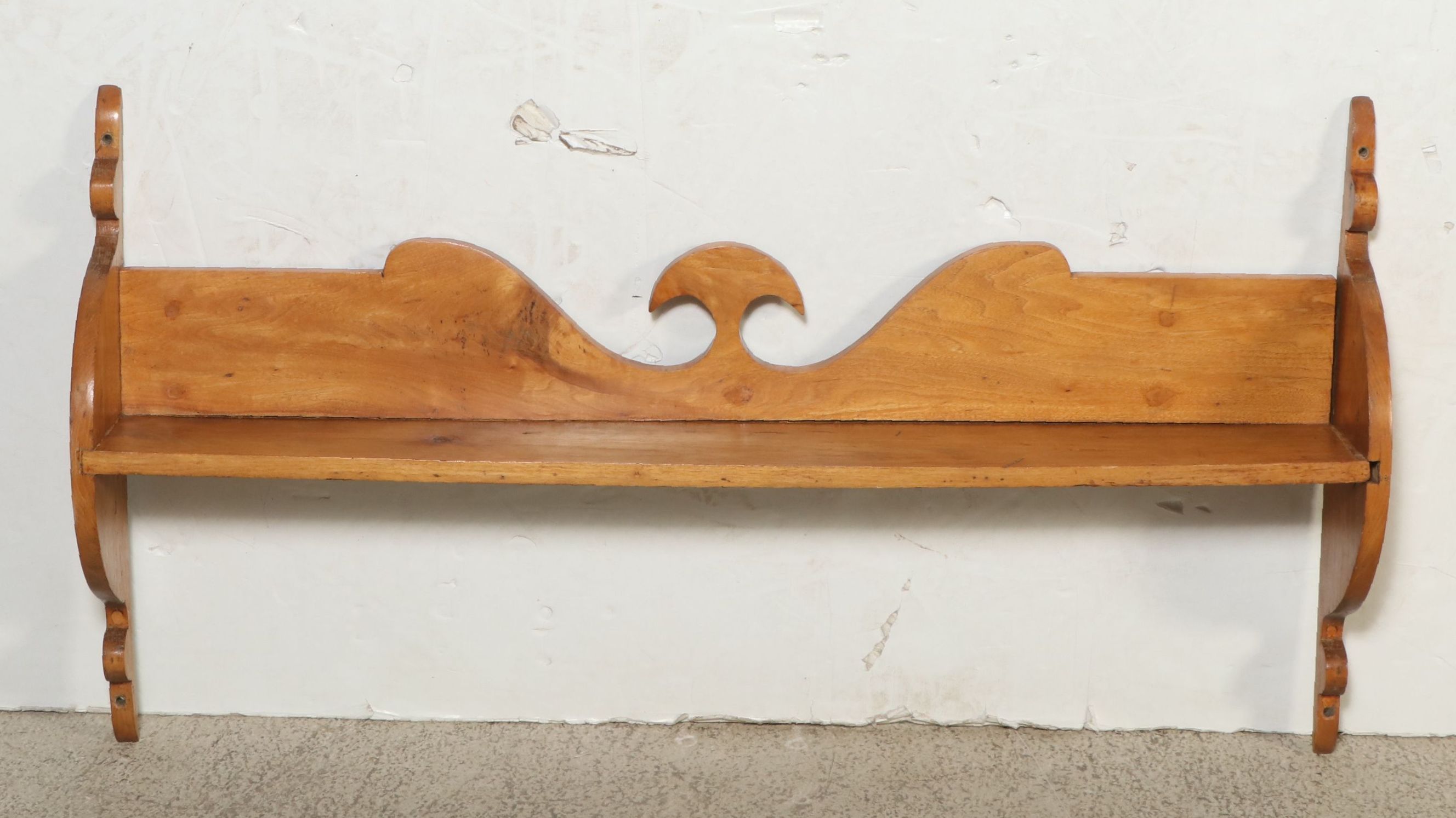American Country Sheraton Style Maple Wall Shelf