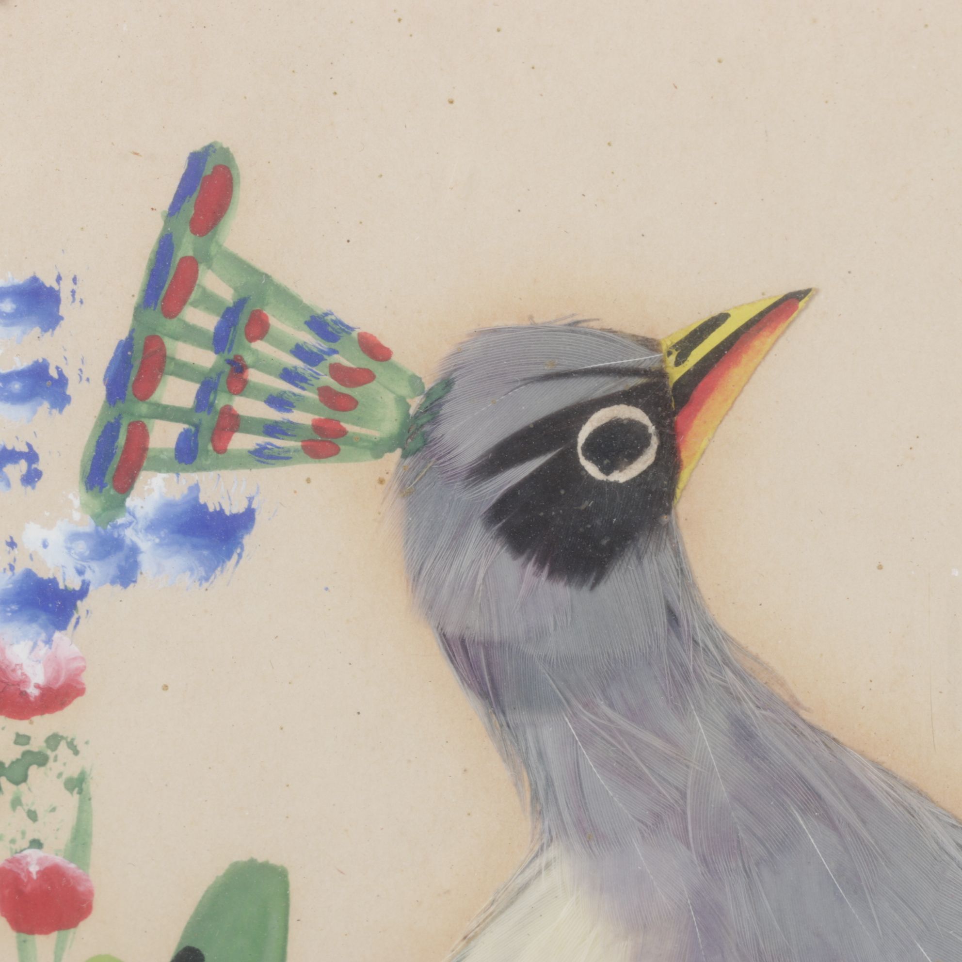 Mexican Feathercraft Compositions of Various Birds, Early to Mid-20th Century