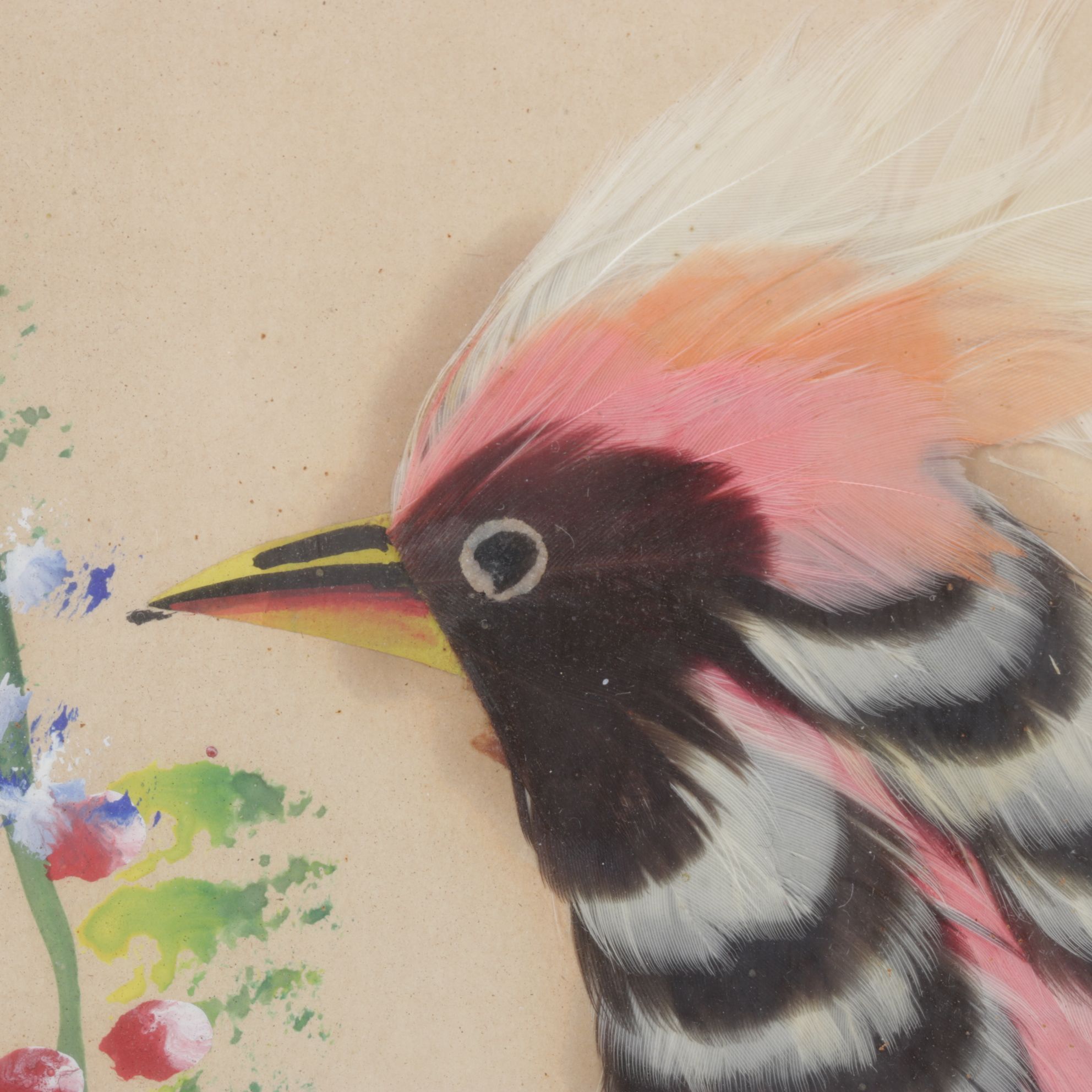 Mexican Feathercraft Compositions of Various Birds, Early to Mid-20th Century