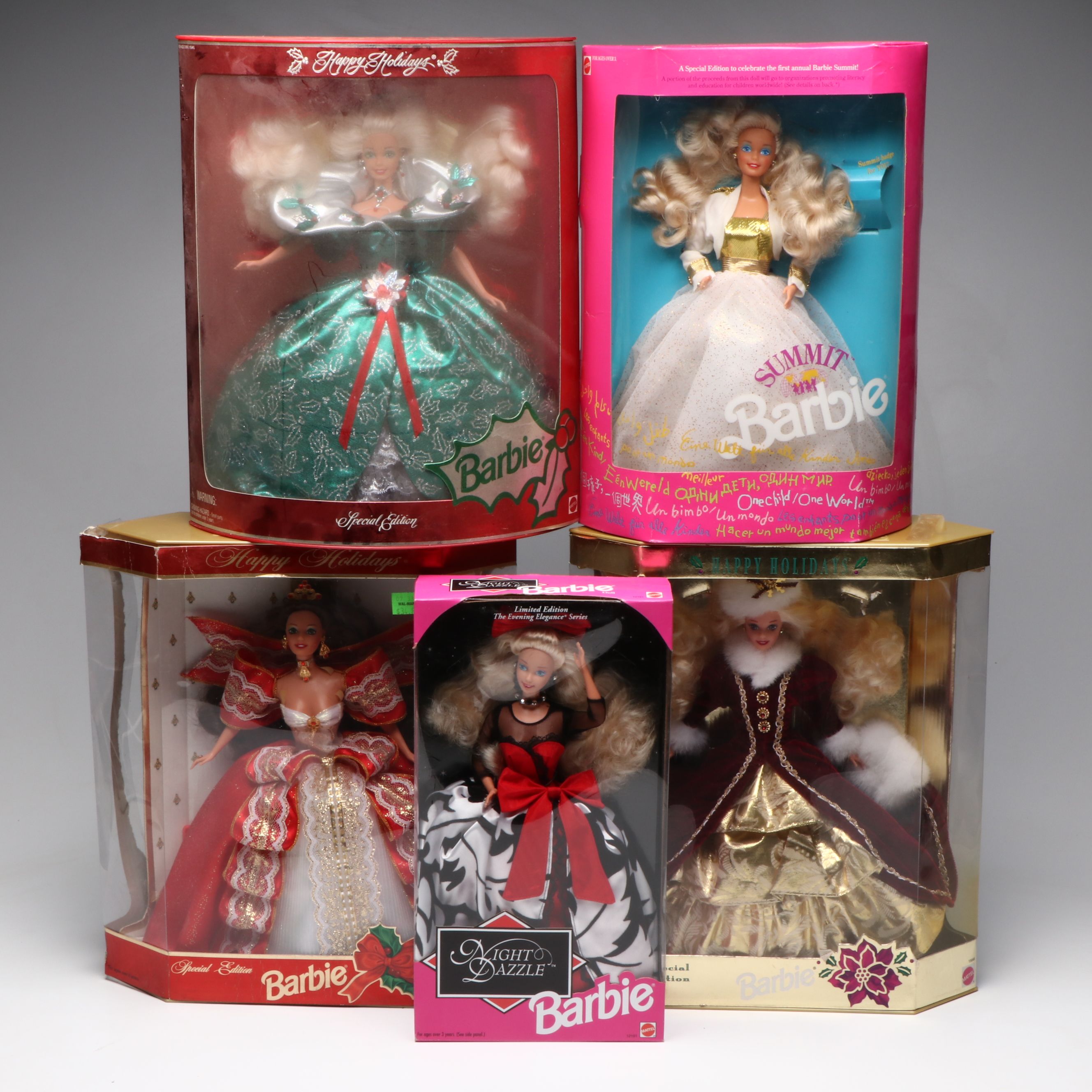 Barbie "Happy Holidays", "Summit" and "Night Dazzle" Dolls