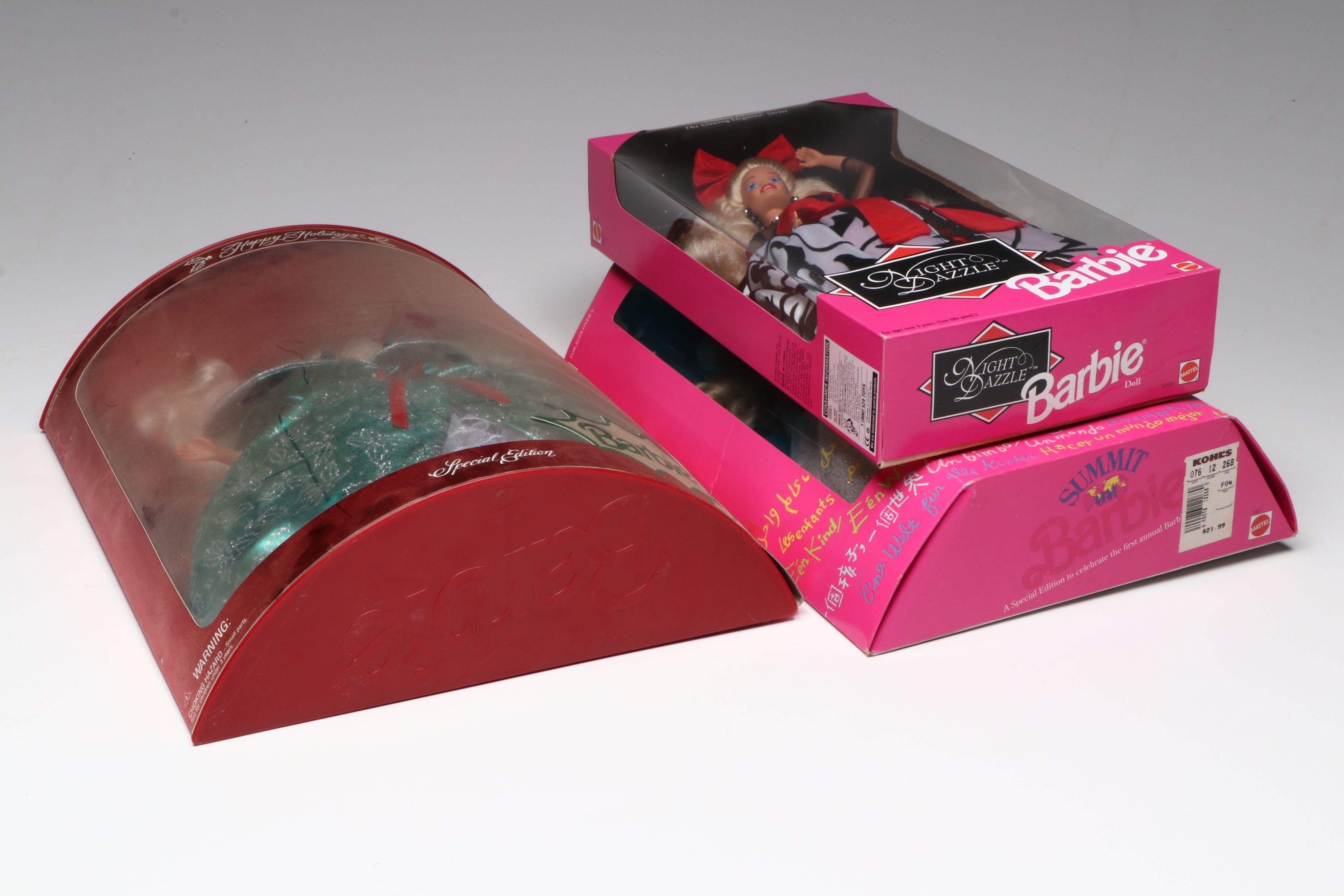 Barbie "Happy Holidays", "Summit" and "Night Dazzle" Dolls