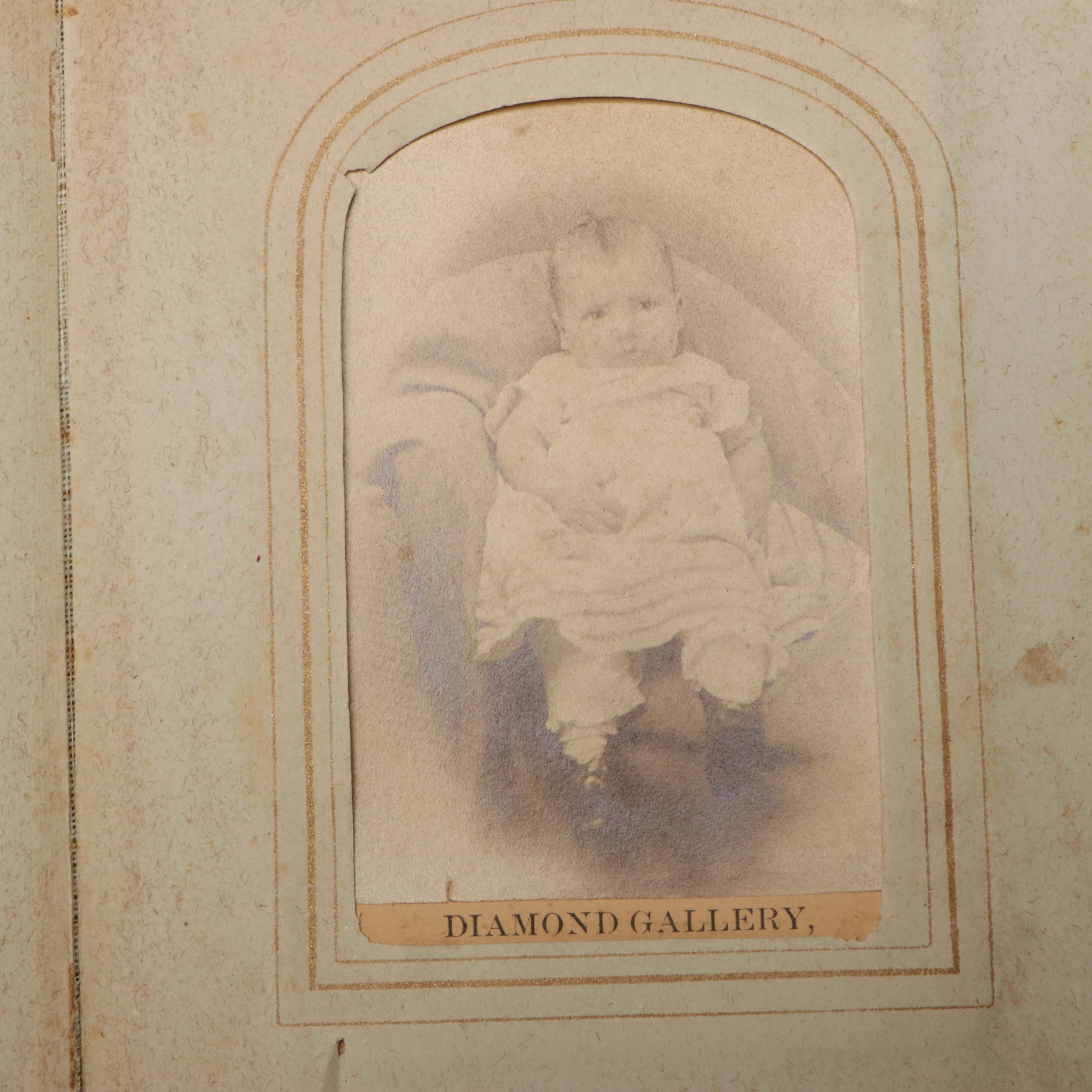 Carte de Visite with Other Portraits of Men, Women and Children, Mid-19th C.