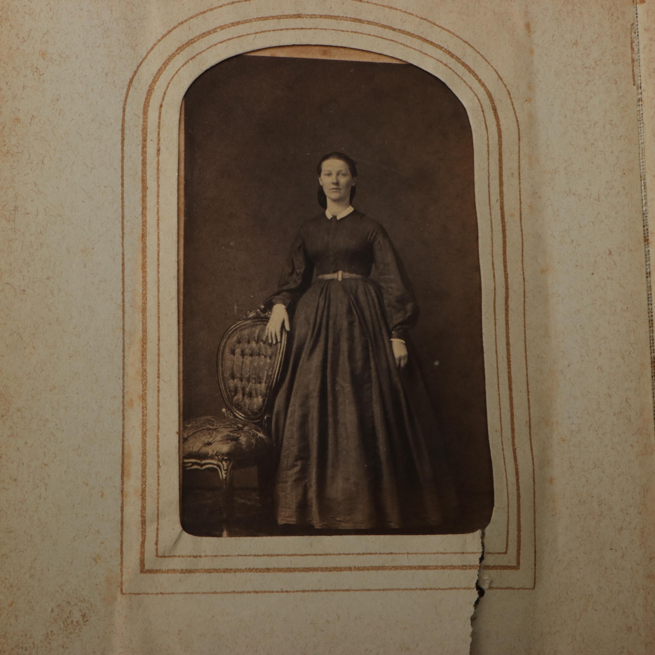 Carte de Visite with Other Portraits of Men, Women and Children, Mid-19th C.