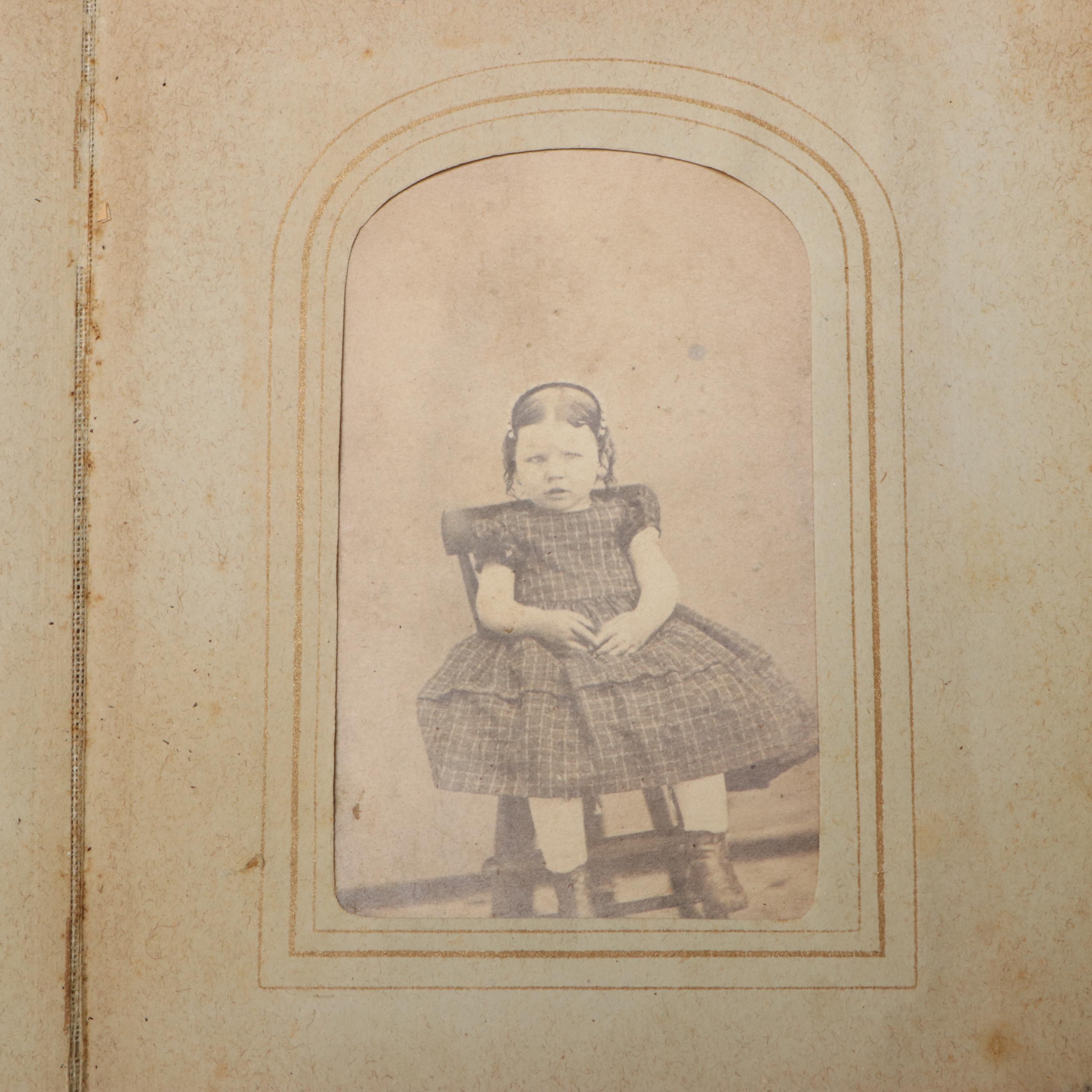 Carte de Visite with Other Portraits of Men, Women and Children, Mid-19th C.