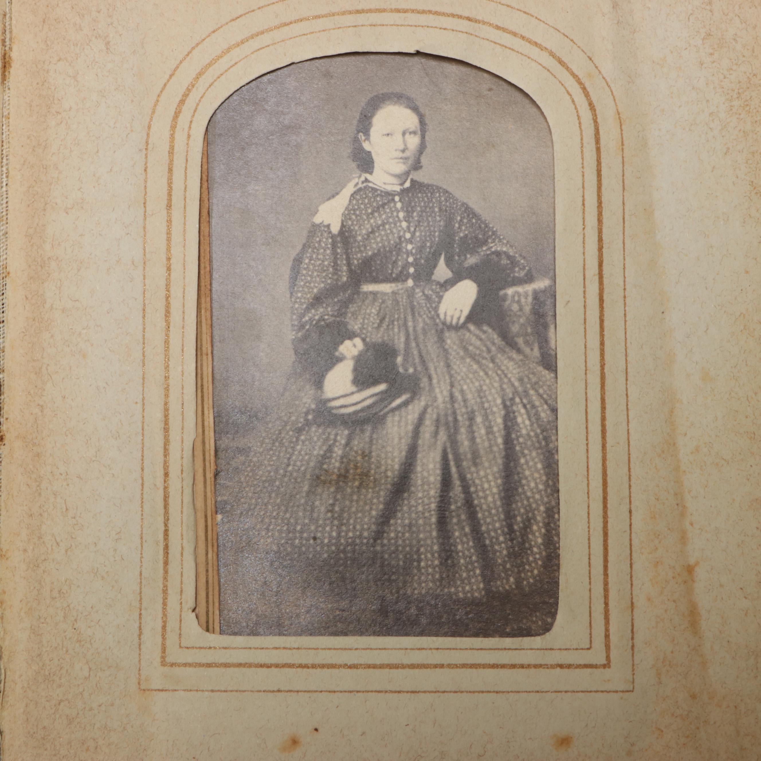 Carte de Visite with Other Portraits of Men, Women and Children, Mid-19th C.